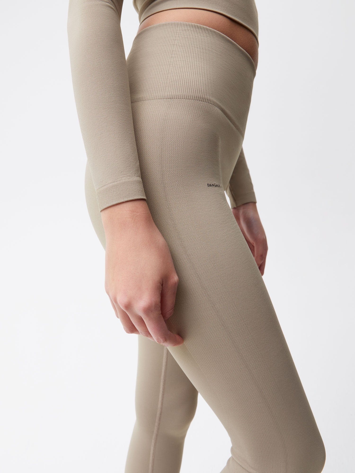 Women's Plant-Stretch Compressive Leggings - Taupe - 5