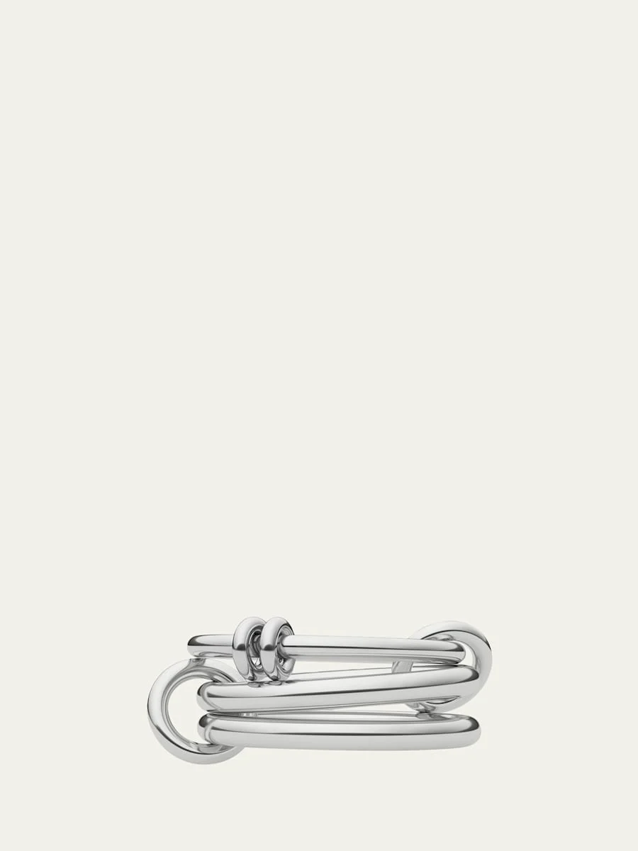 Three Link Ring with Connectors in Sterling Silver - 1