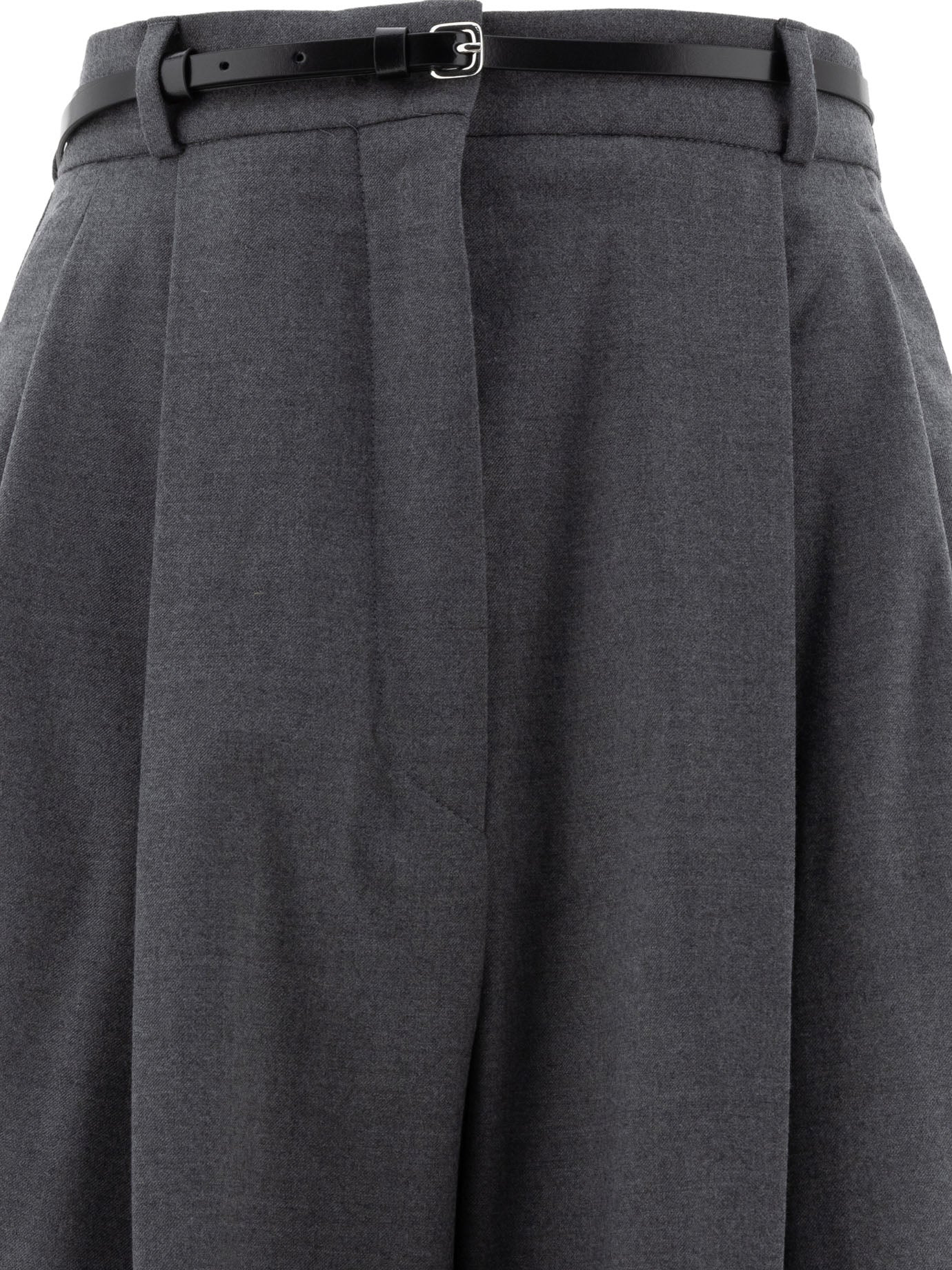 Max Mara Sportmax - Max Mara Sportmax Oversized Stretch Wool Trousers - 3