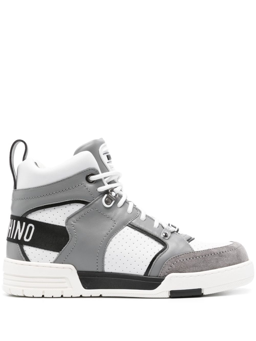 panelled high-top sneakers - 1