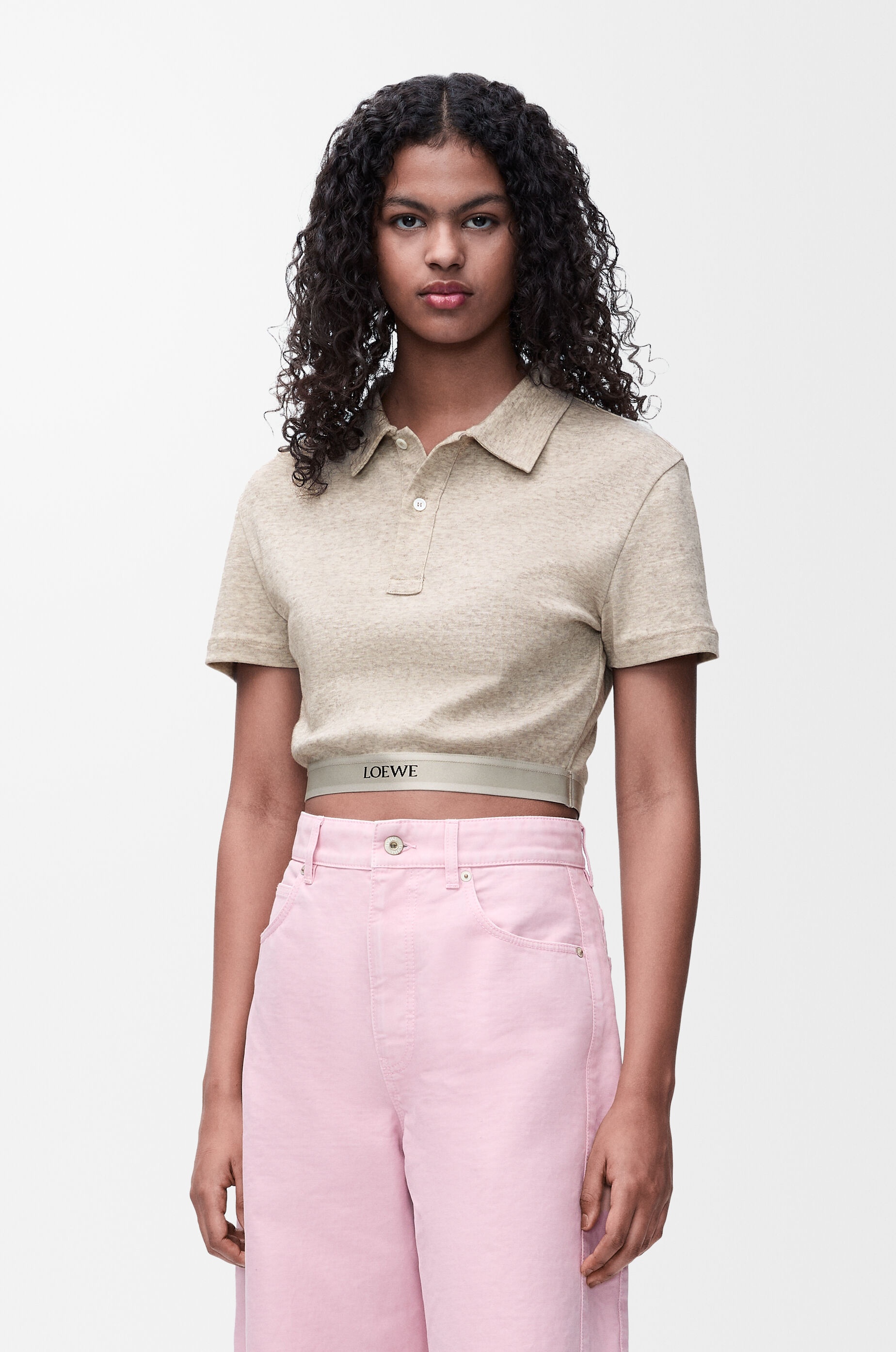 Cropped polo in cotton and wool - 3