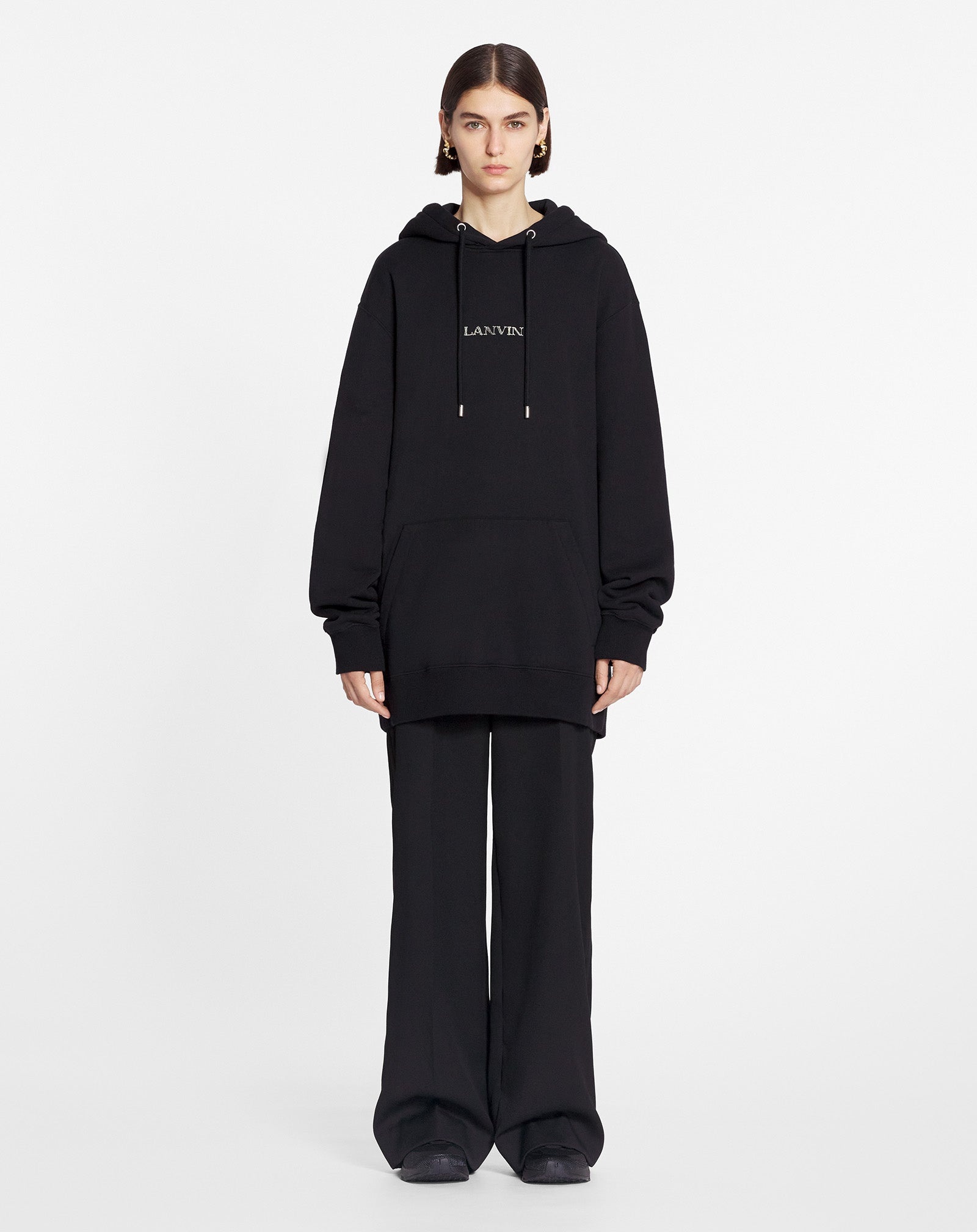 LOOSE-FITTING HOODIE WITH LANVIN LOGO - 3