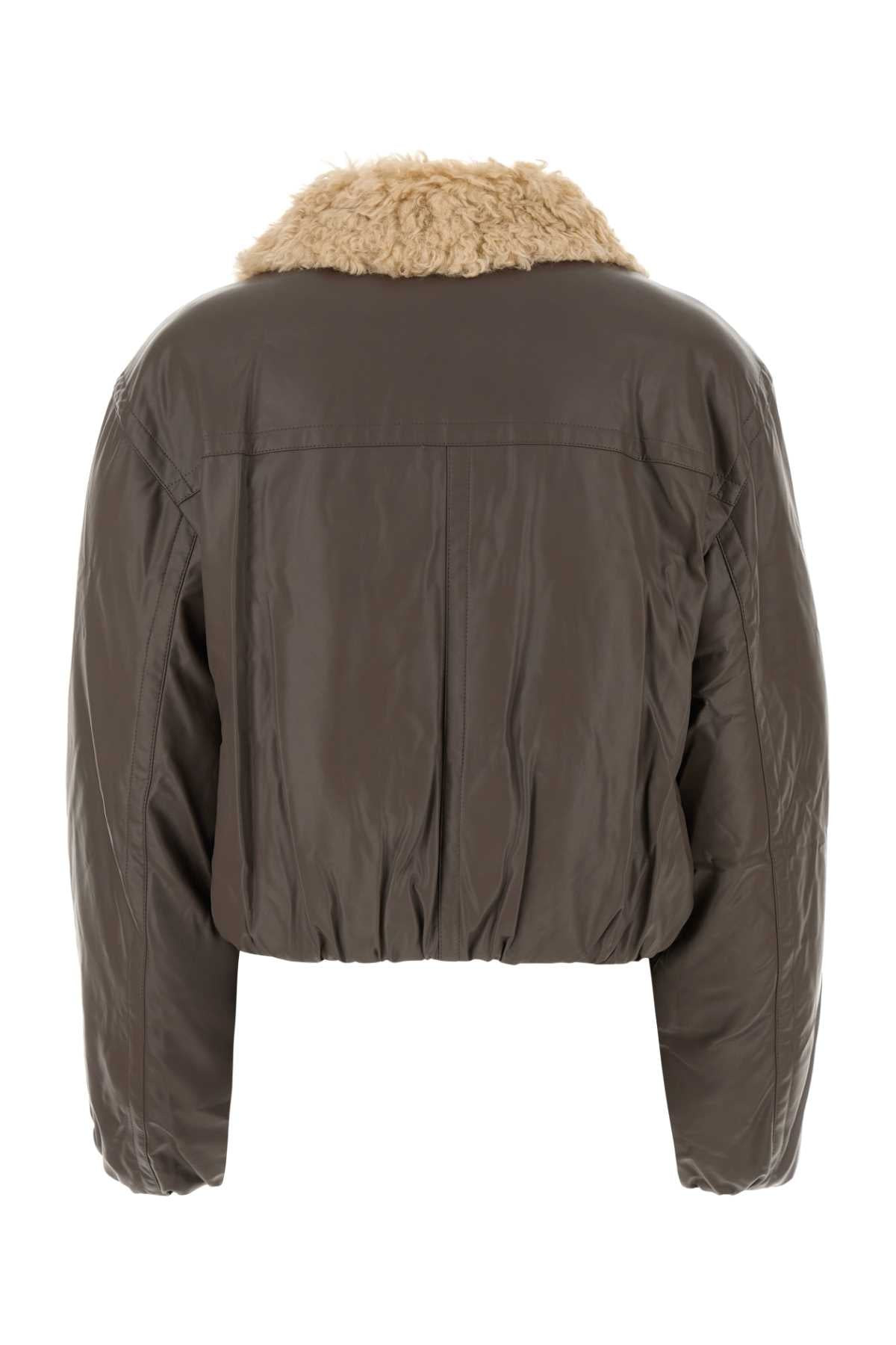 Stand Studio Women Brown Synthetic Leather Fran Padded Jacket - 2