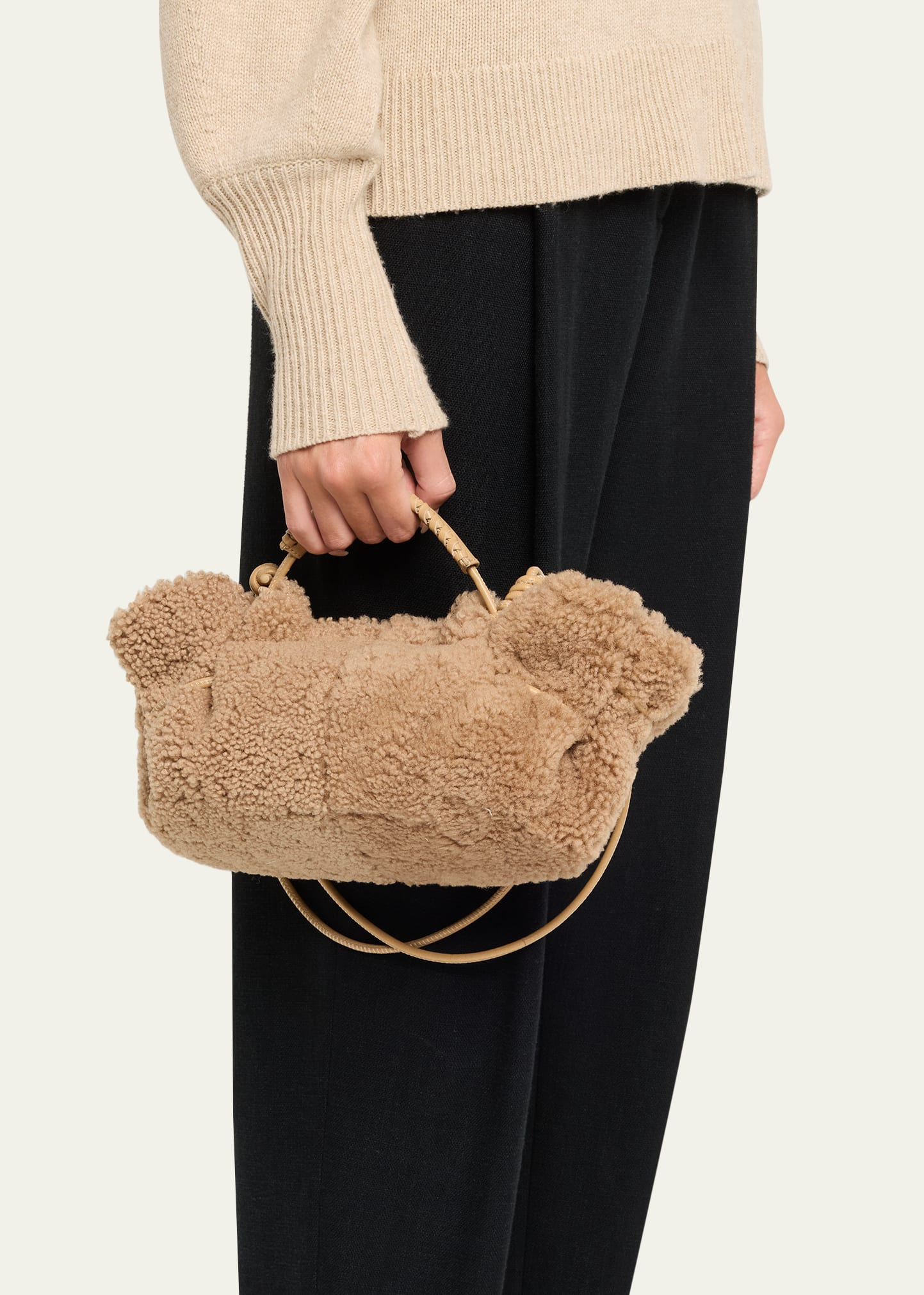 Arta Mini Shearling Top-Handle Bag - 2
