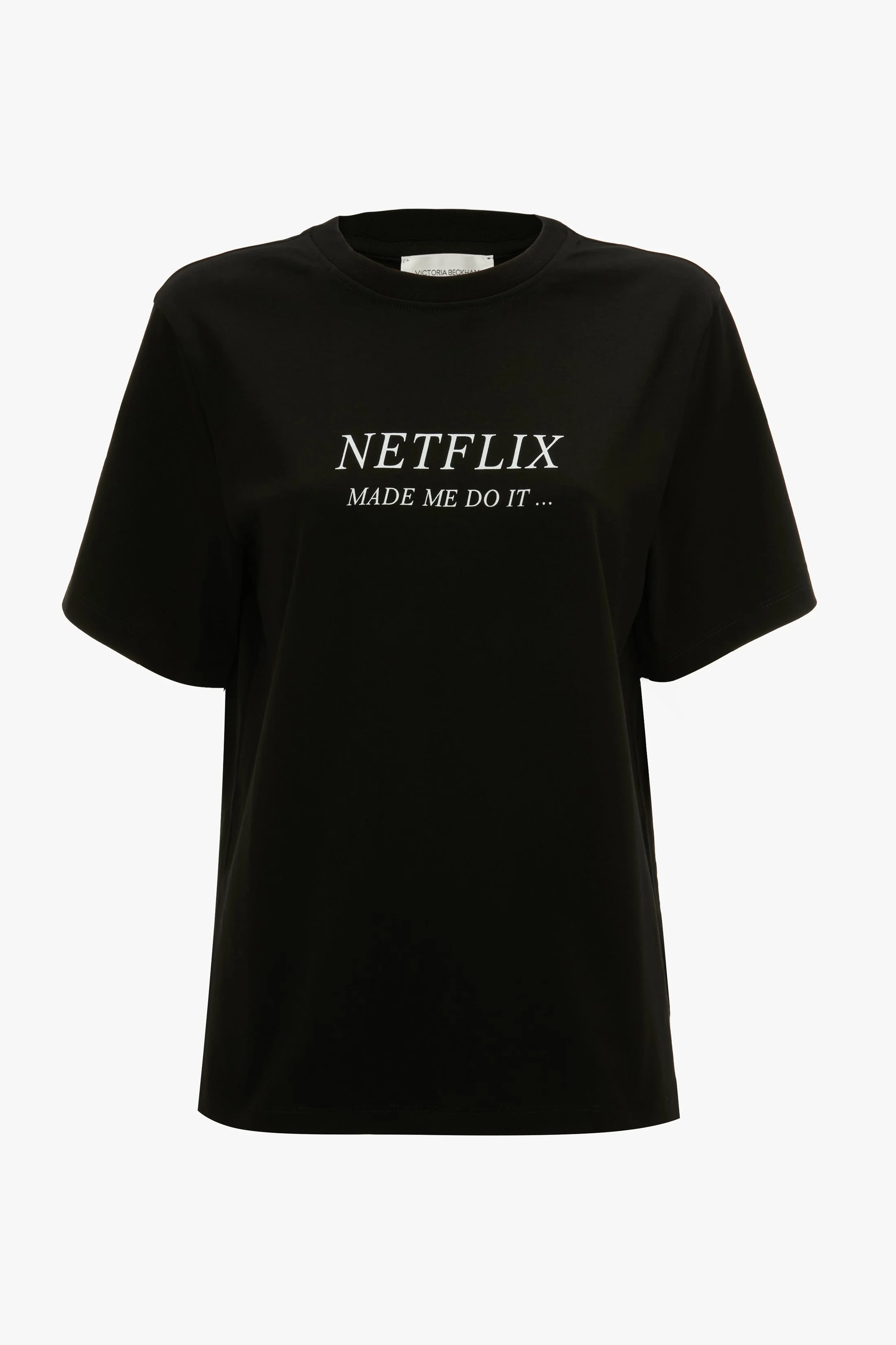 Slogan Tee In Black Made Me Do It - 1