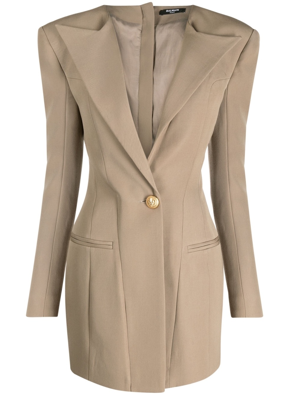 single-breasted blazer dress - 1