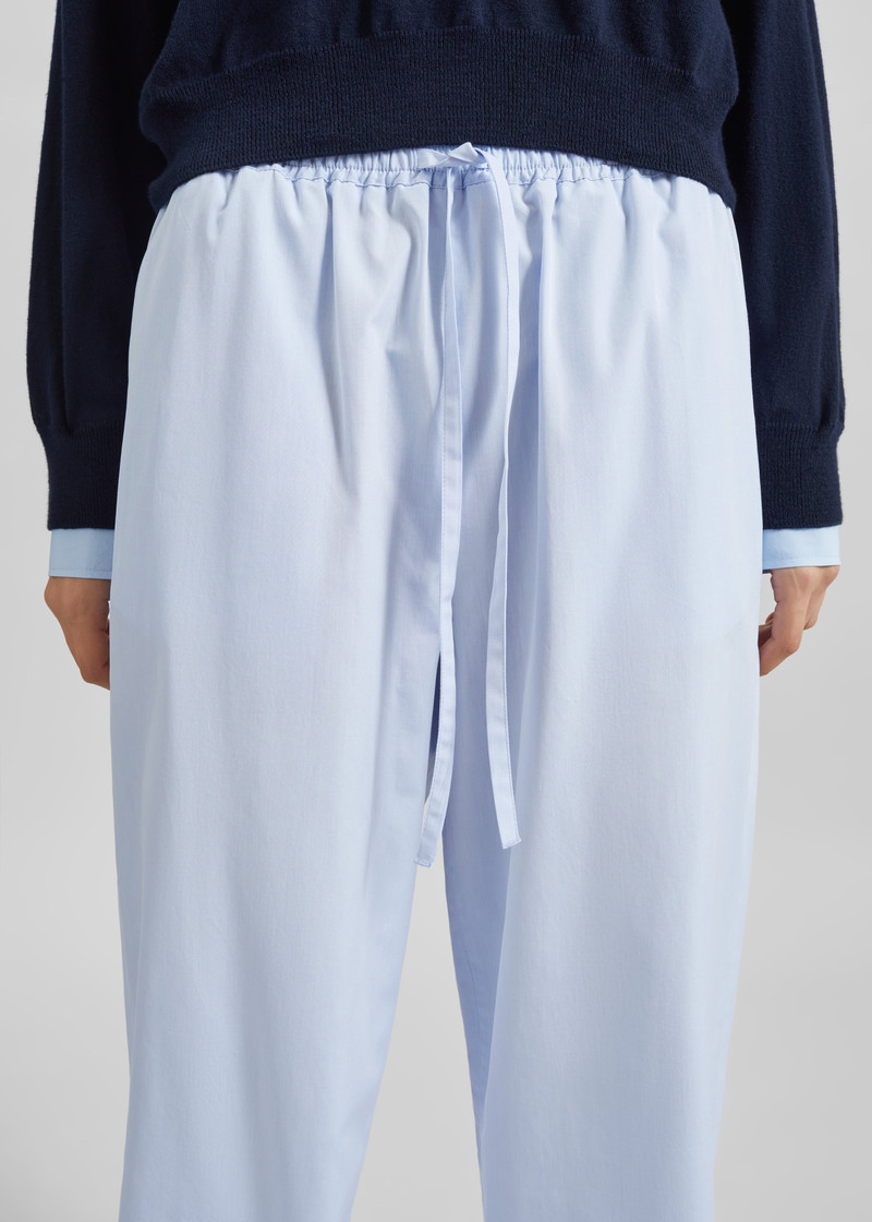 Loulou de Saison Sero Lds Cotton Poplin Trousers - Storm 4