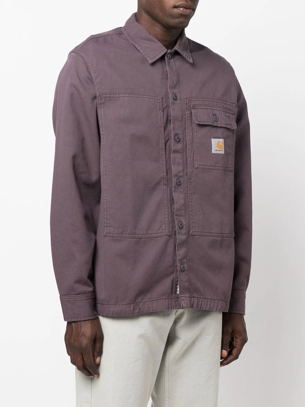 logo-patch utility shirt - 3