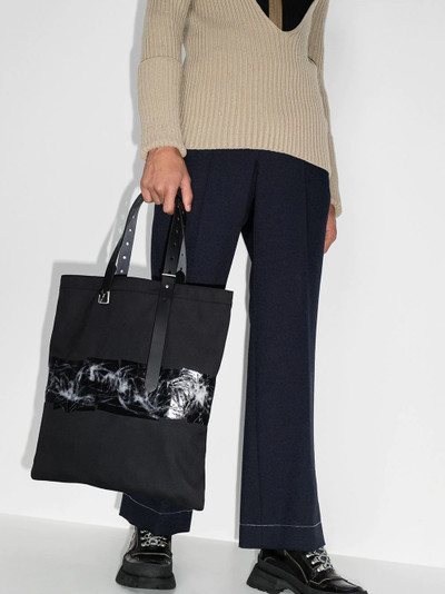 Maison Margiela belt-handle abstract-print tote bag outlook