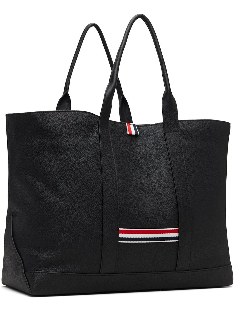 Thom Browne Black Medium Tool Tote outlook