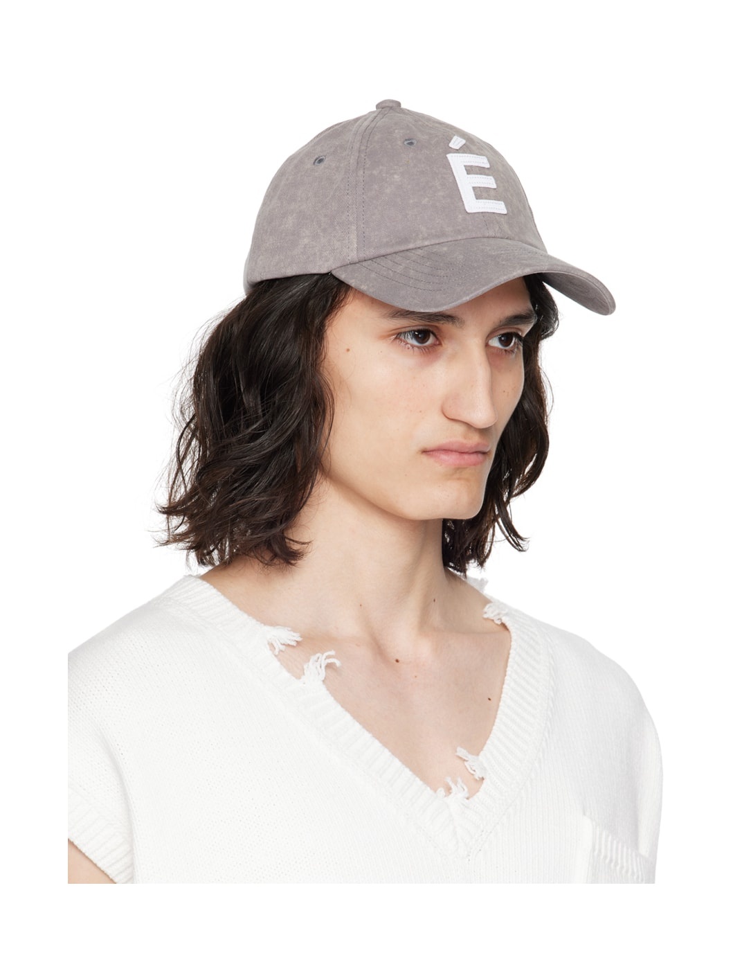 Gray Booster Patch Bleached Cap - 2
