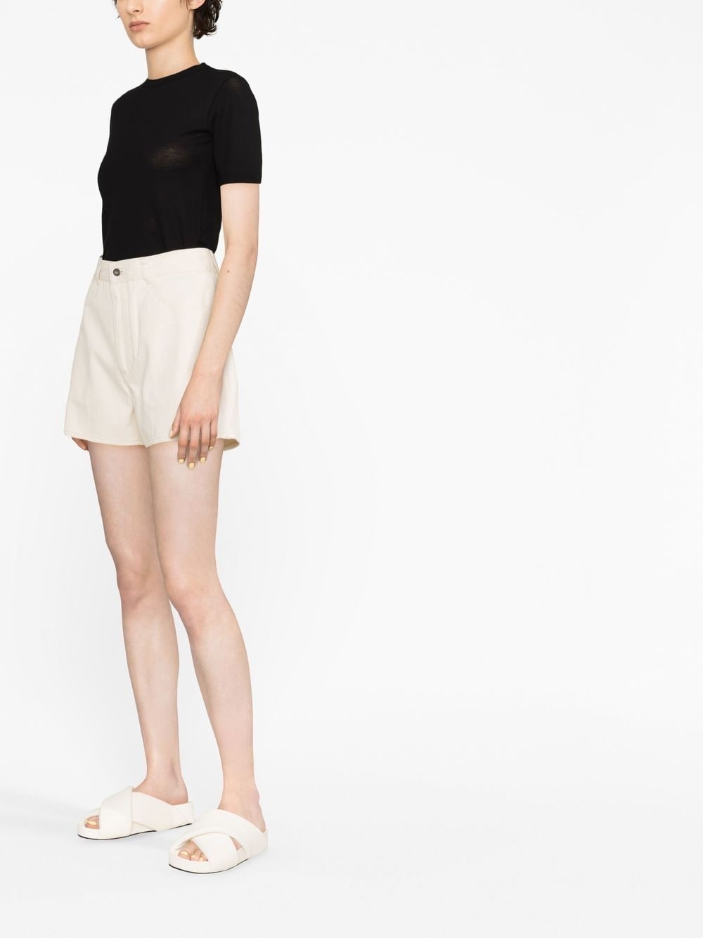 logo-print hem t-shirt - 3