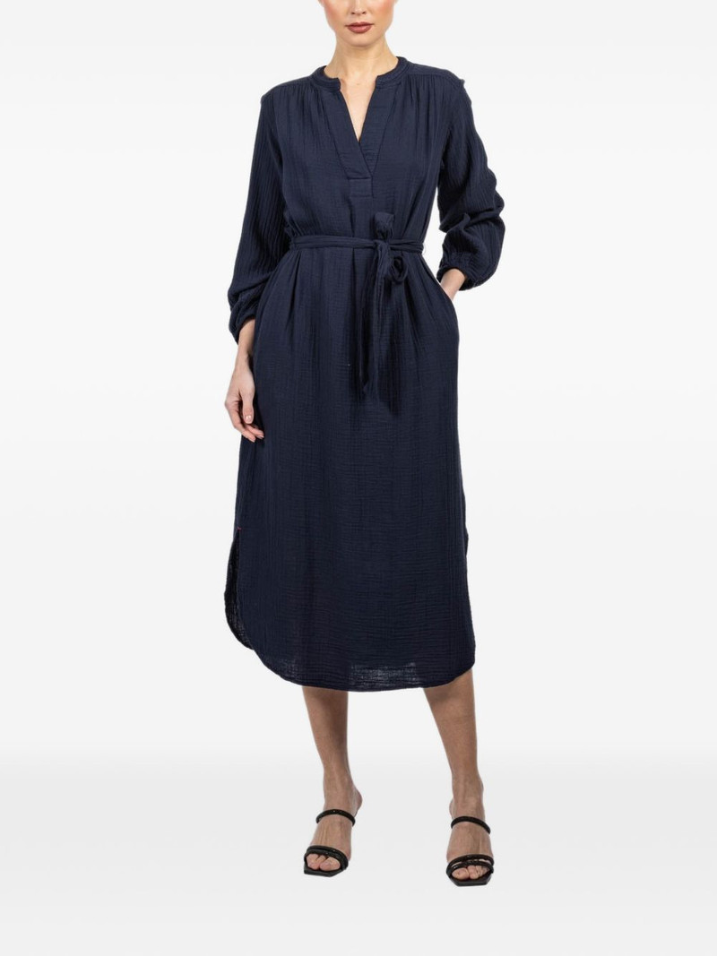 XÍRENA Josephine V-neck tie midi dress outlook