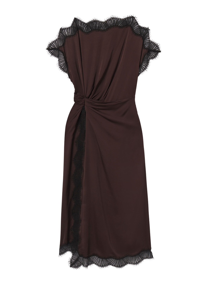 Luna Satin and Lace Midi Dress 1