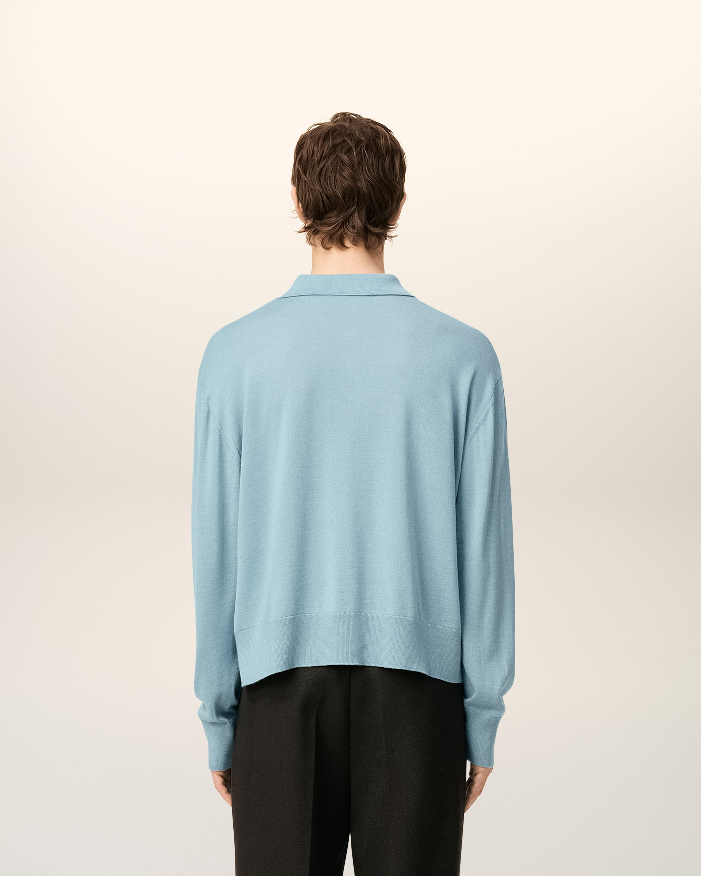 BLUE WOOL AMI DE COEUR POLO - 5