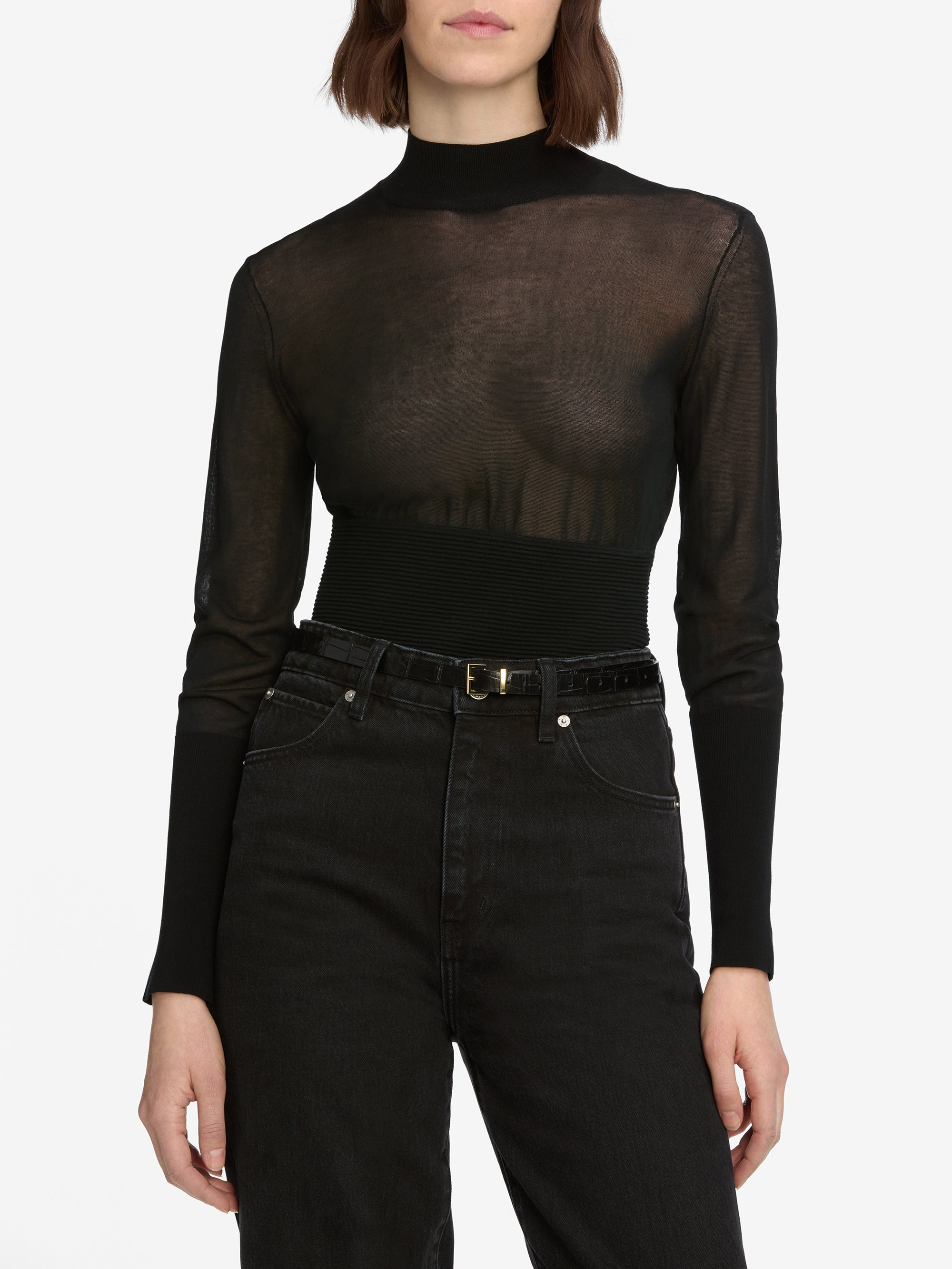 The Sleek Sweater in Black - 3