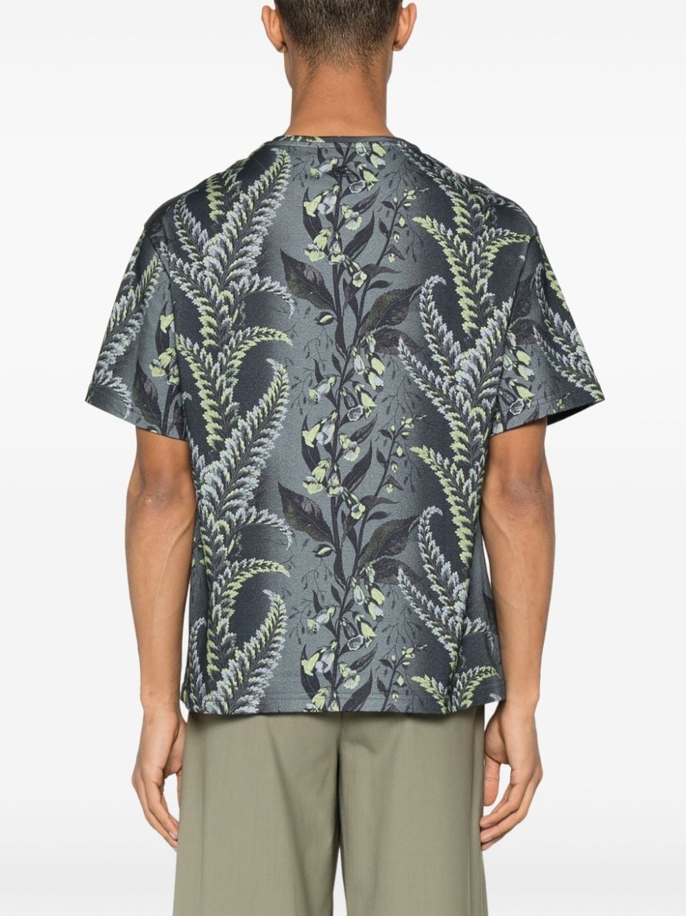 floral-print silk T-shirt - 7