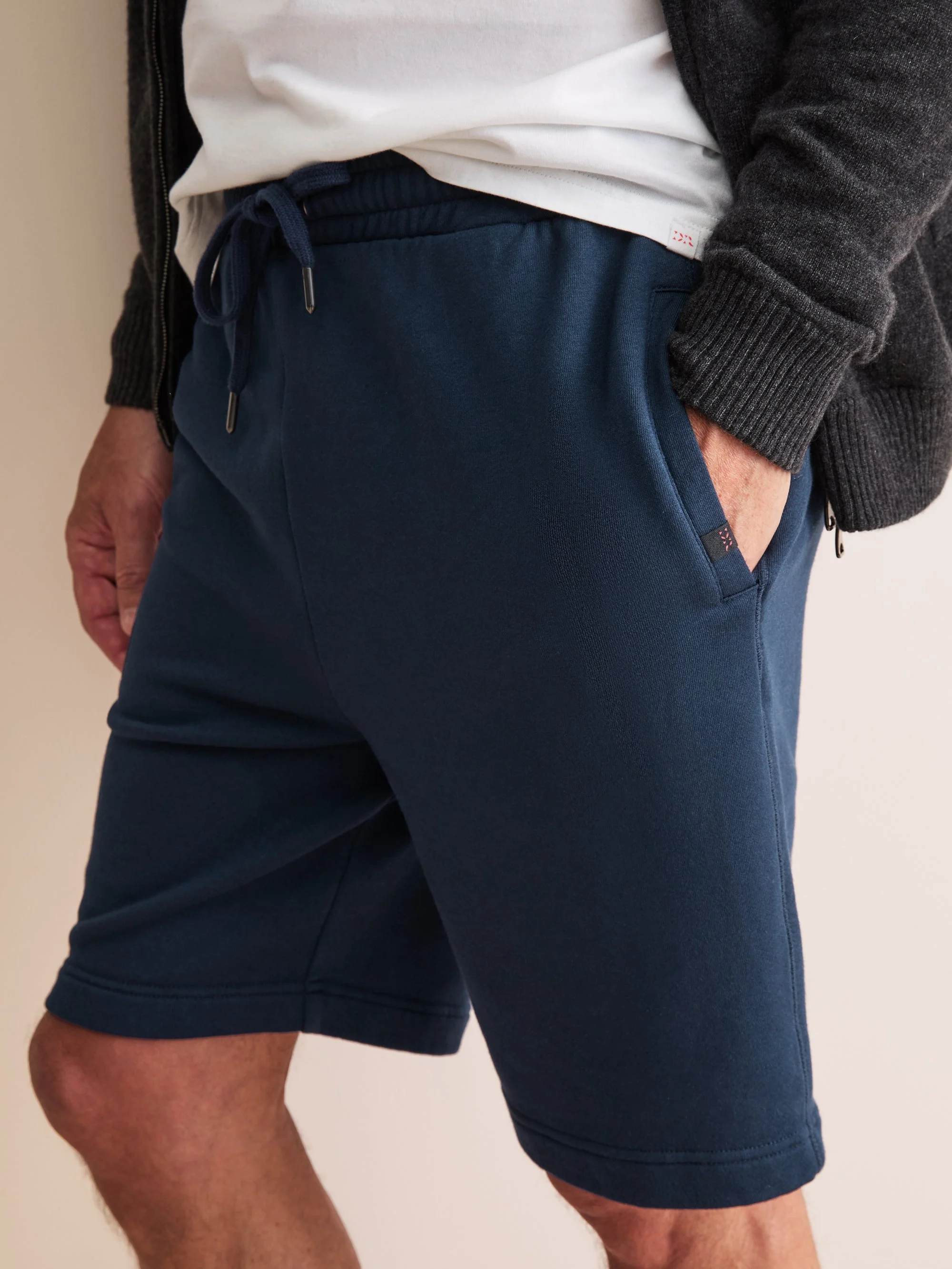 Harley Cotton Modal Sweat Shorts Navy Blue - 1