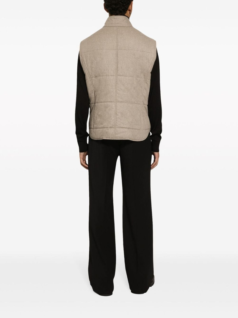 logo-plaque cashmere-blend gilet 4