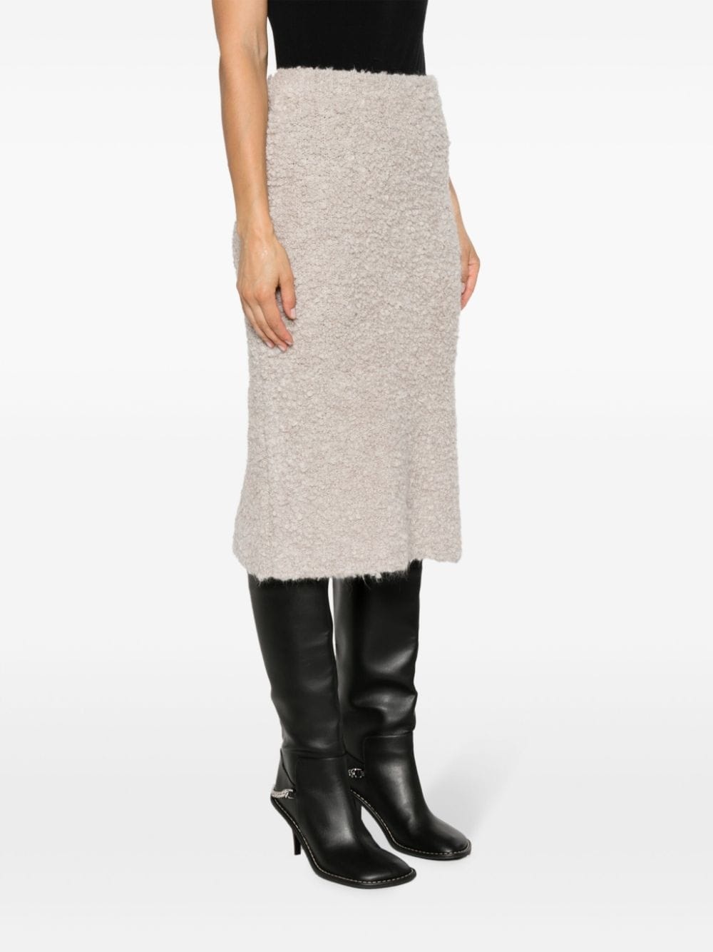 alpaca wool-blend midi skirt - 3