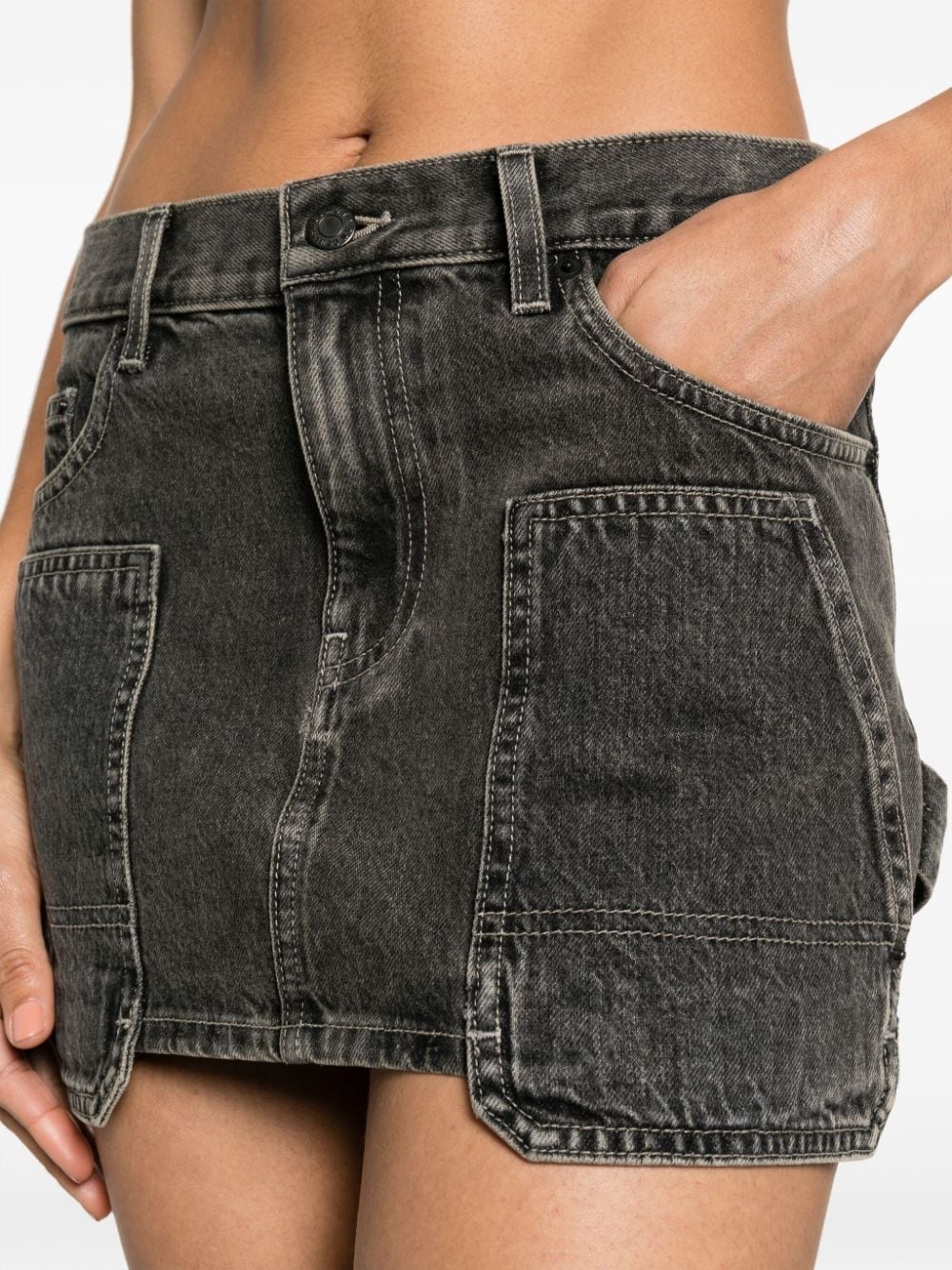 carpenter denim miniskirt - 5