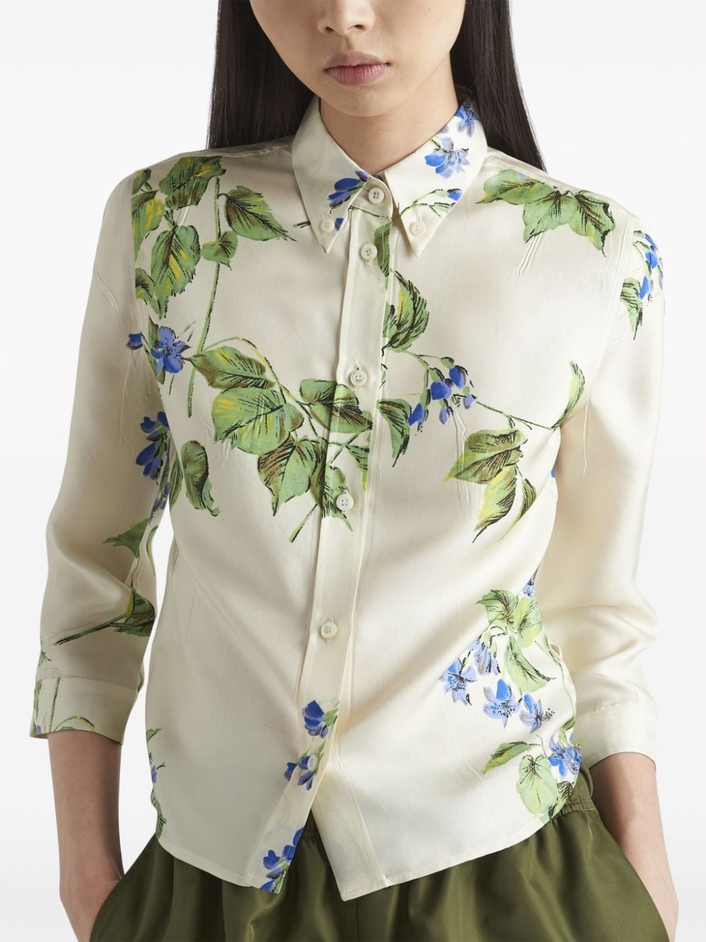 floral-print shirt - 4