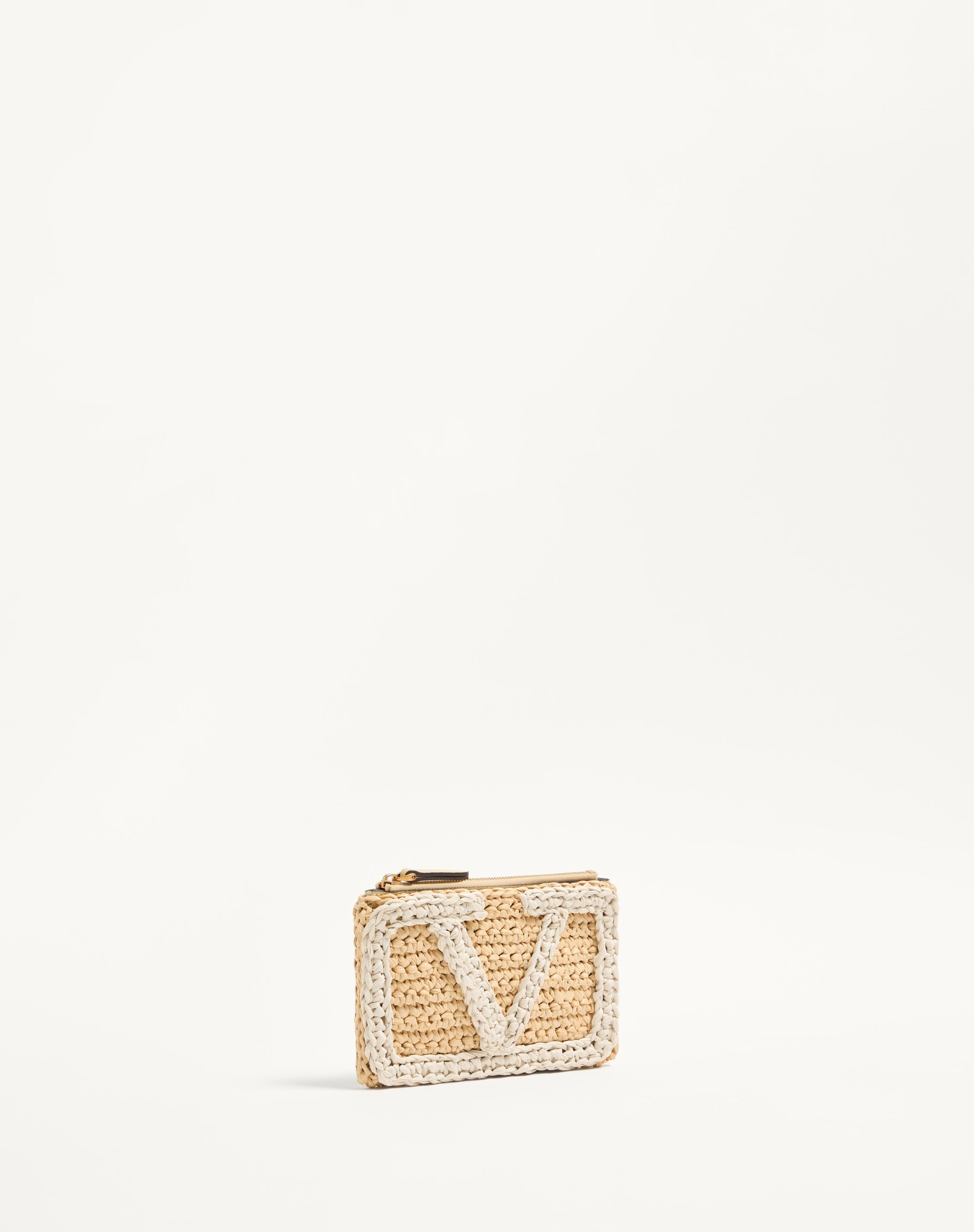 VALENTINO GARAVANI VIVA SUPERSTAR SYNTHETIC RAFFIA POUCH - 2