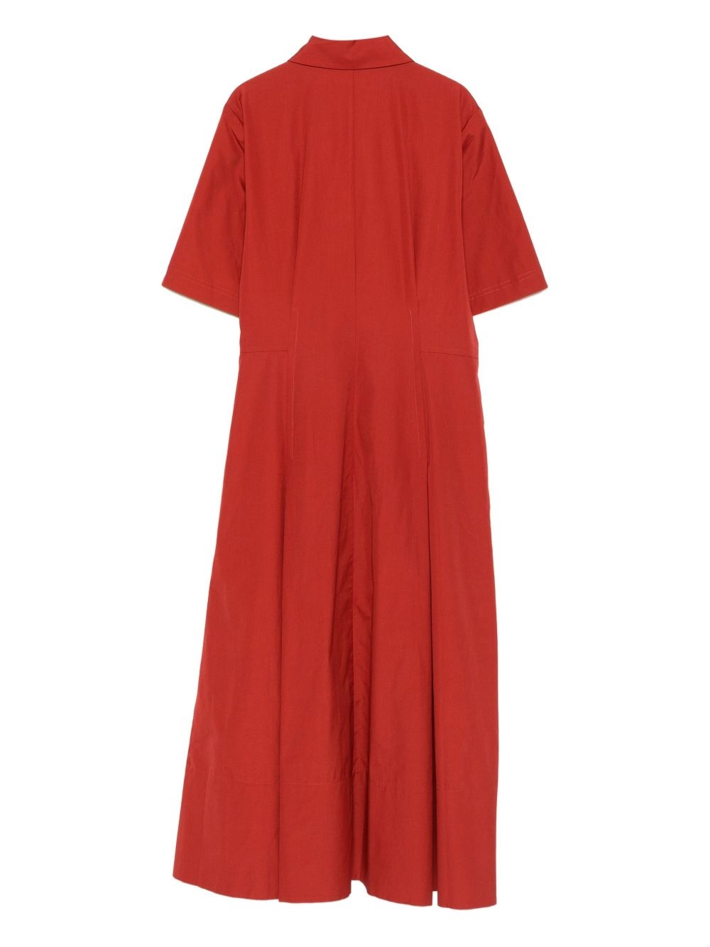 short-sleeve collared midi dress - 2