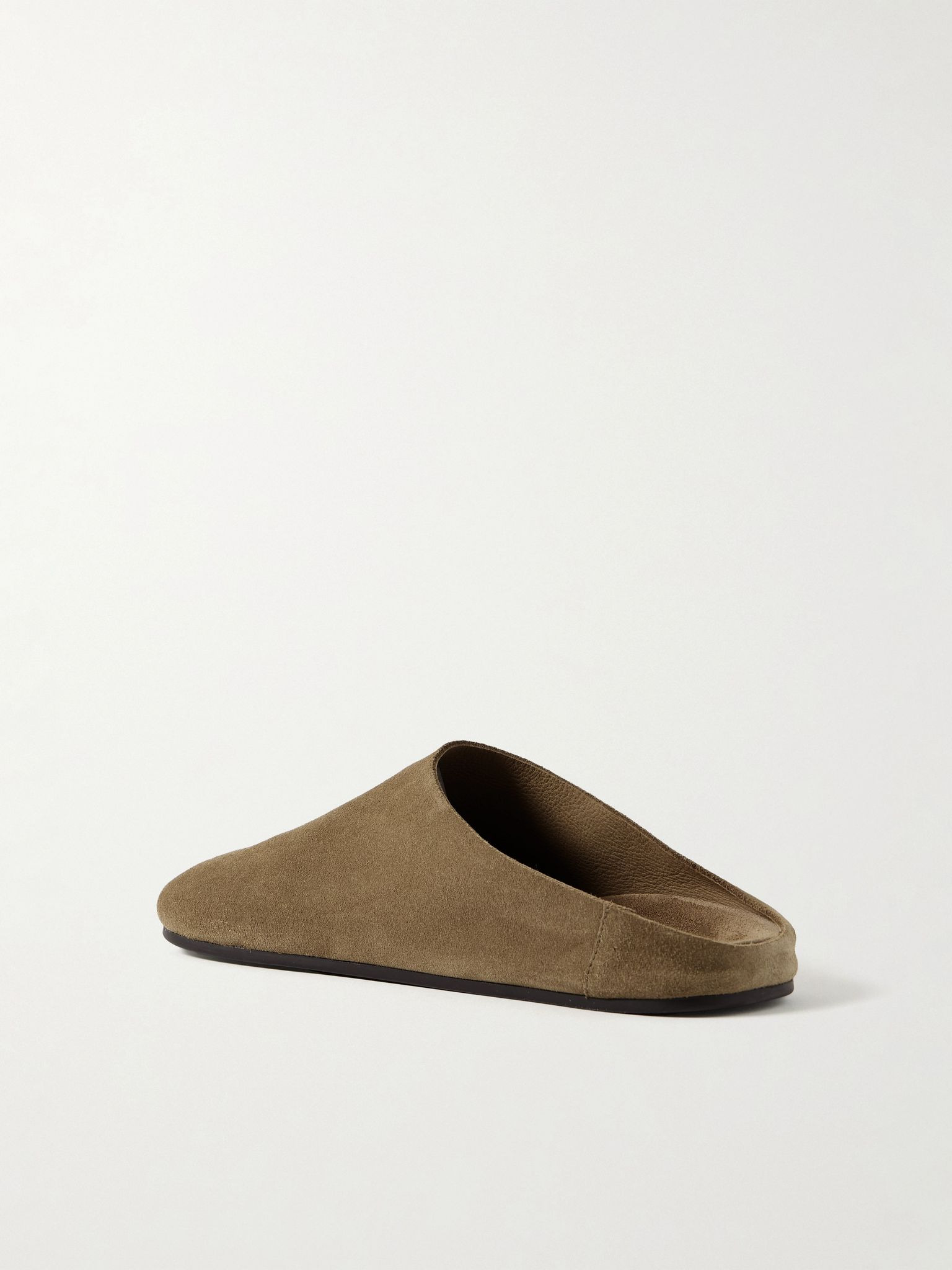 Hudson suede mules Army green - 3
