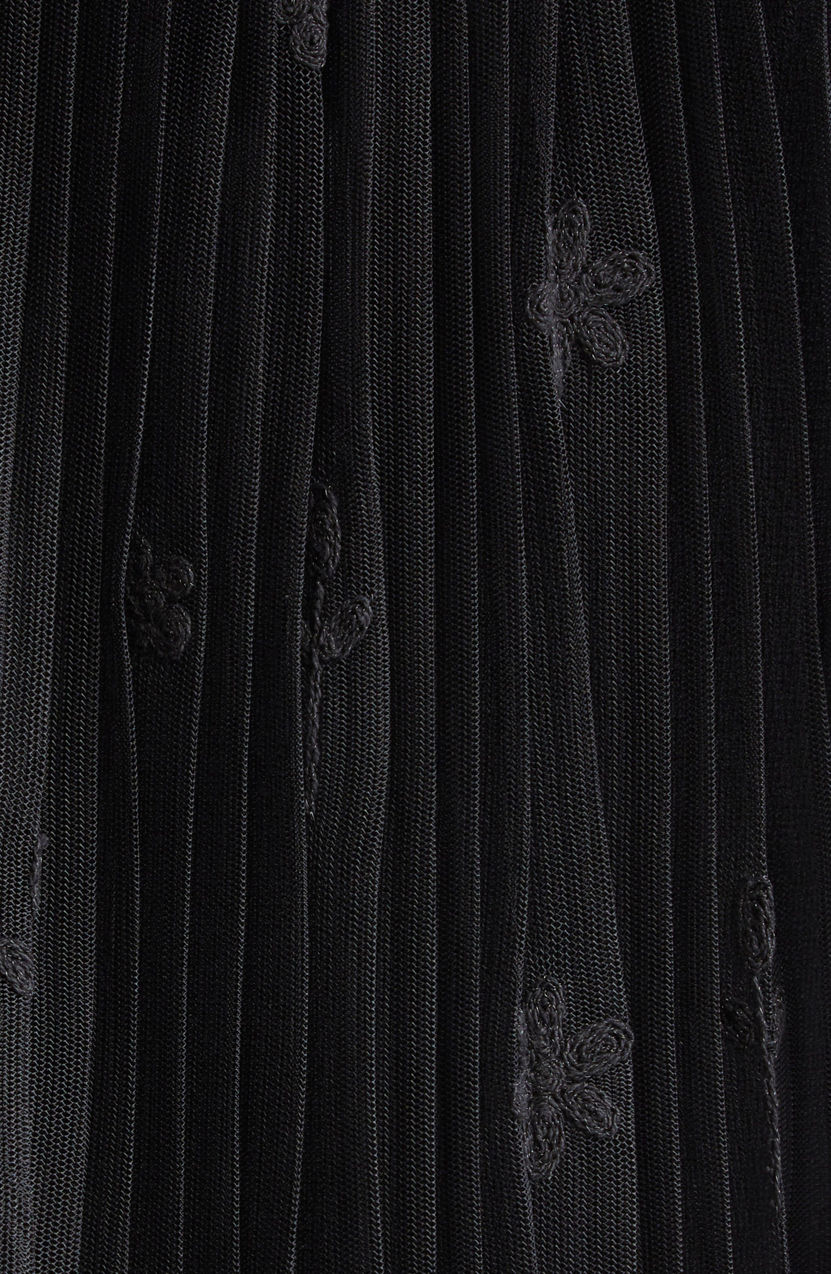 TOTEME Floral Embroidered Tulle in Black/Black at Nordstrom - 6
