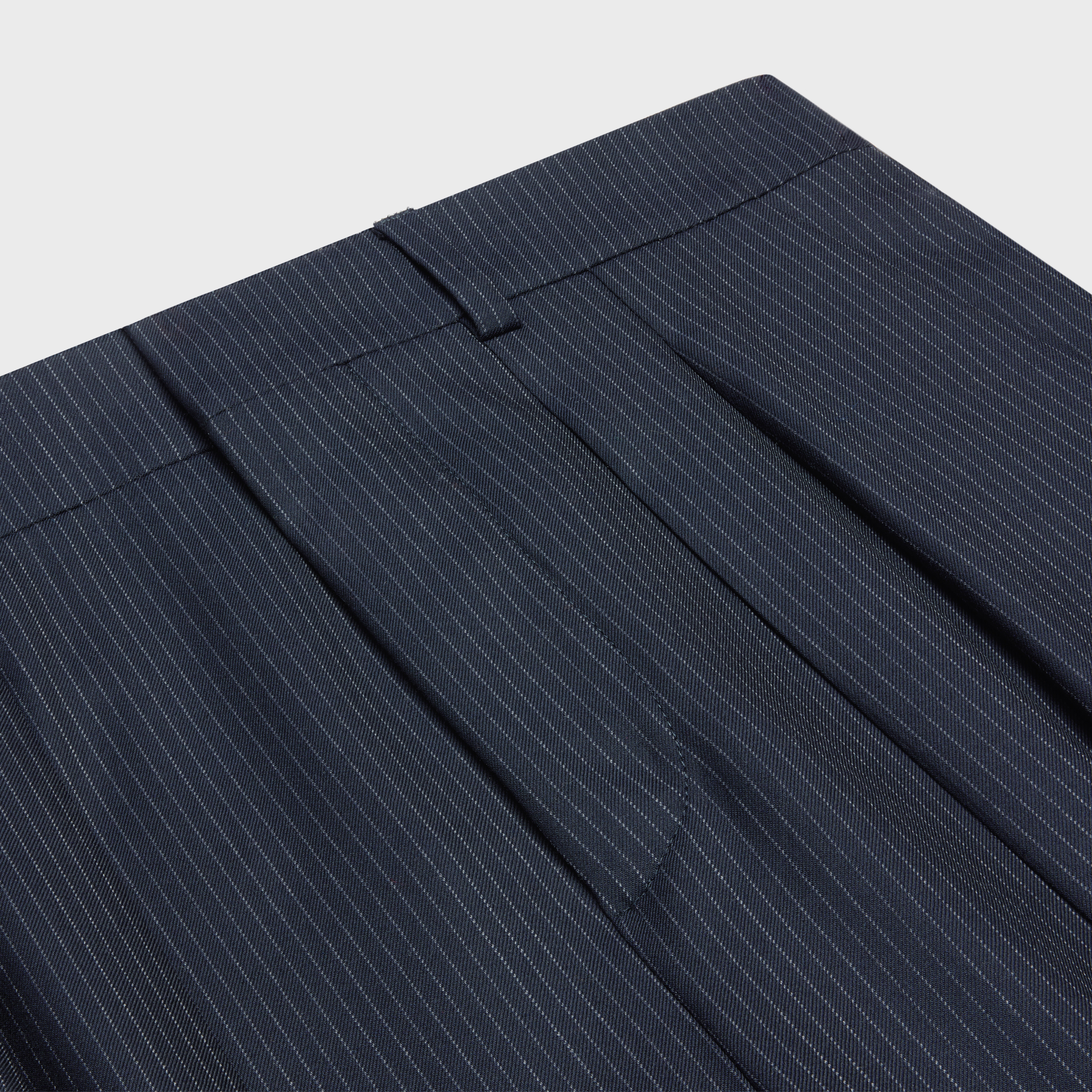 double-pleated tixie pants in striped wool - 3