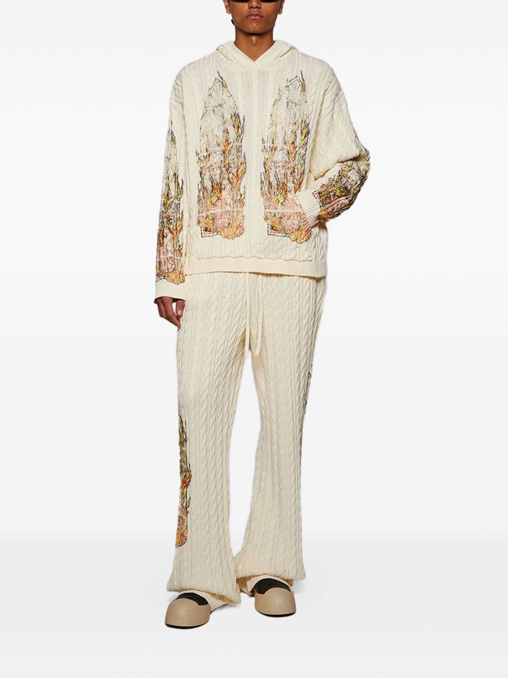 Flame Glass cable-knit trousers - 2