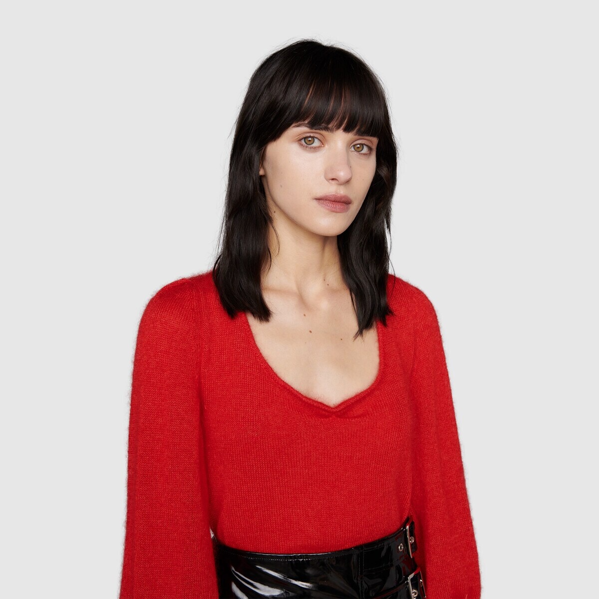 Silk mohair sweater with feathers - 6