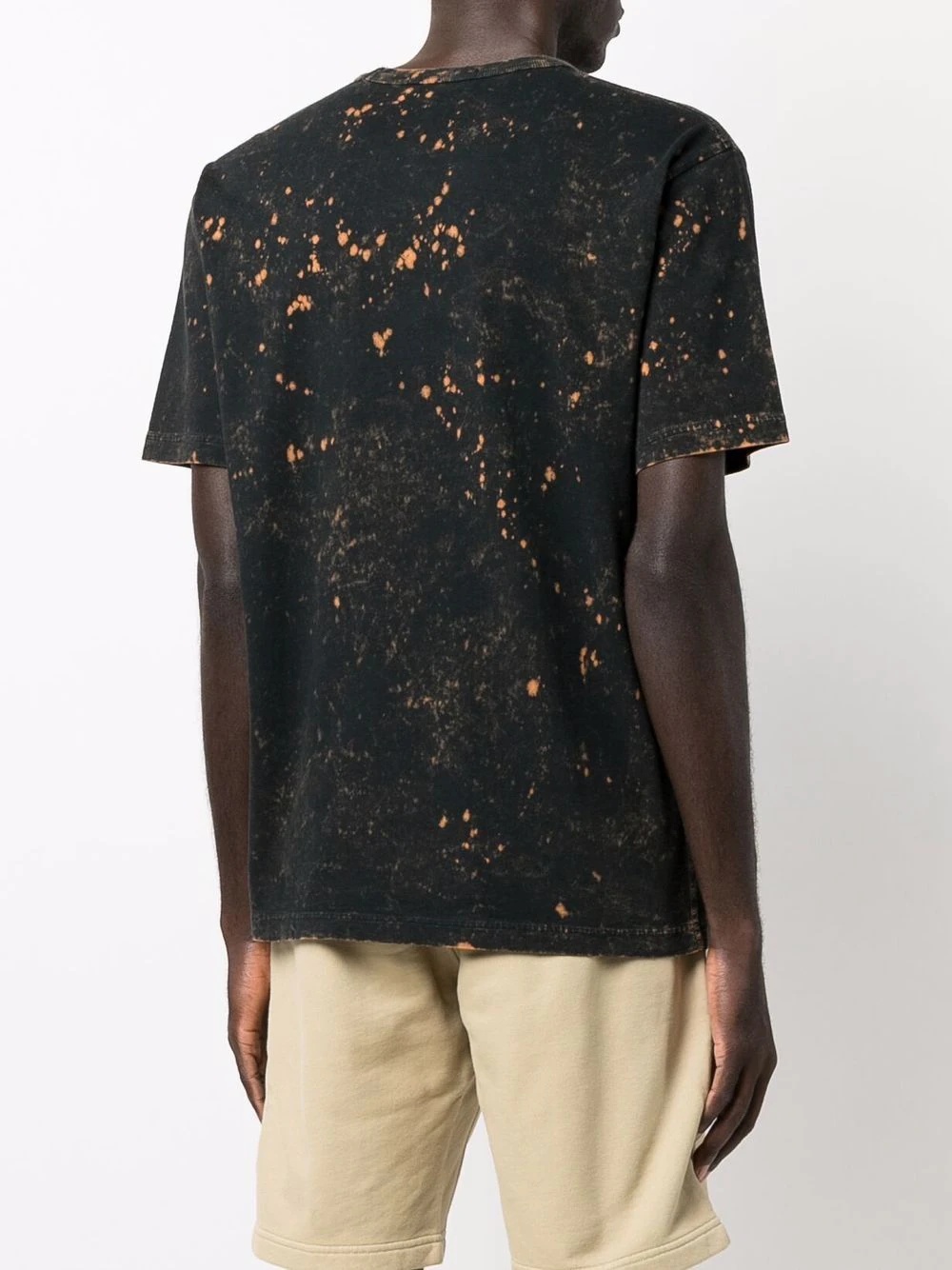 splatter-effect logo-print T-shirt - 4