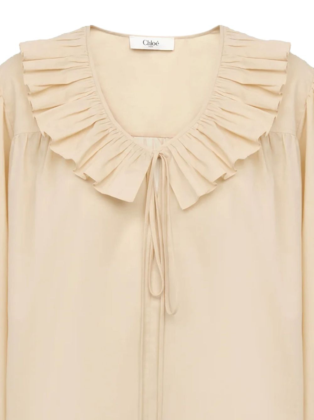 ruffled-cuffs cotton blouse - 2