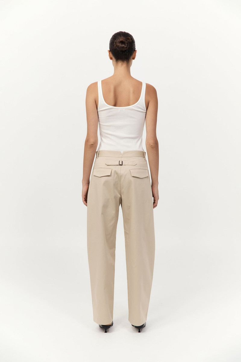 Cotton Barrel Leg Pants - Champagne 6