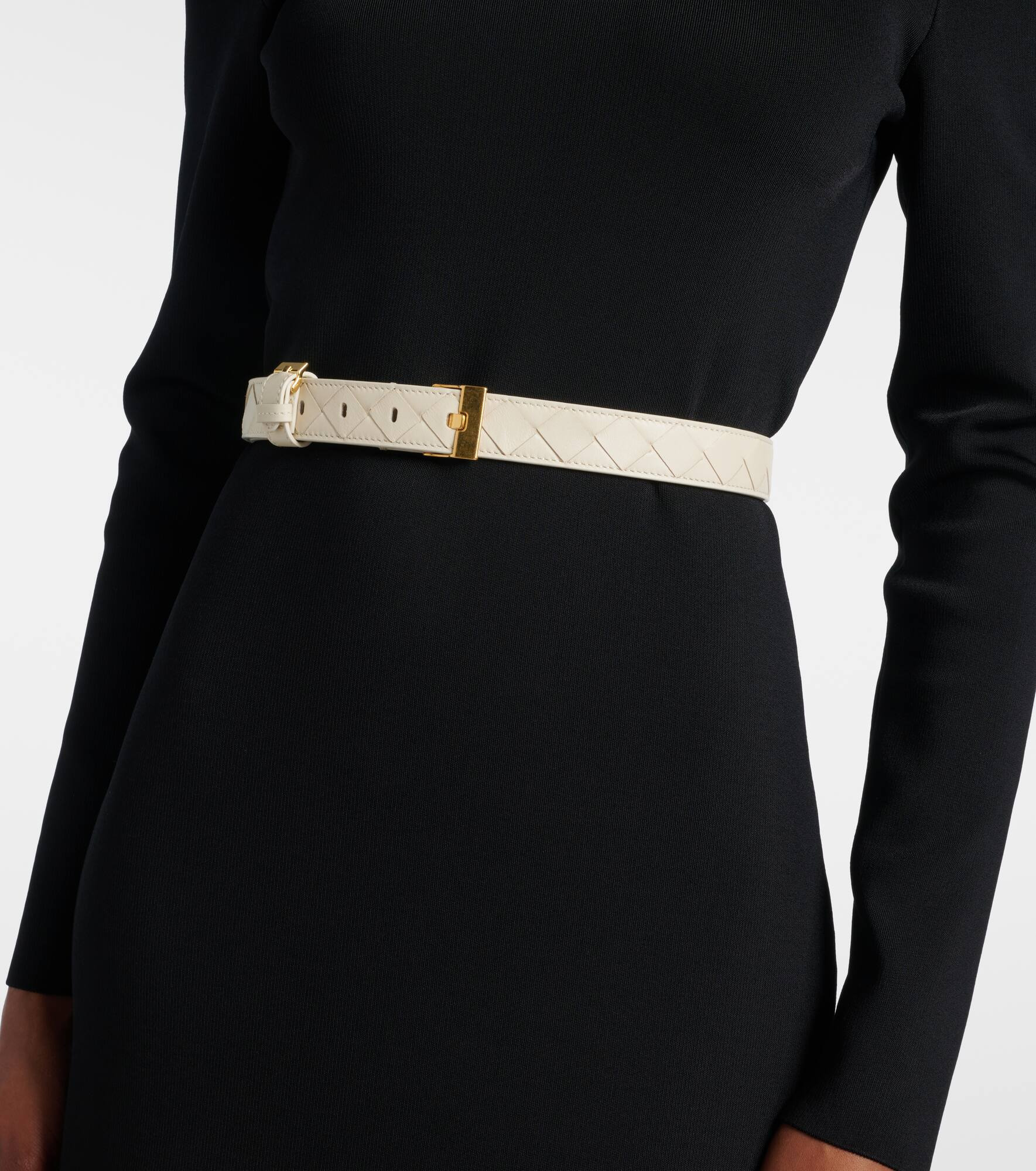 Intrecciato leather belt - 2