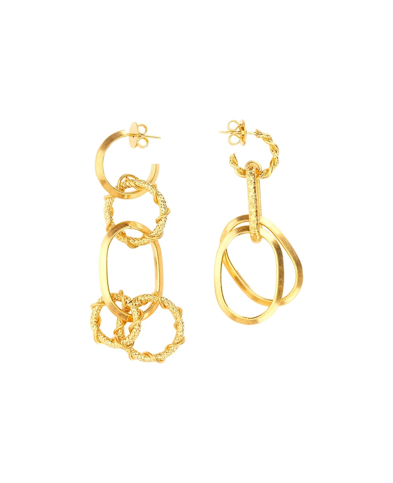 Earring With Chain Rings - 3