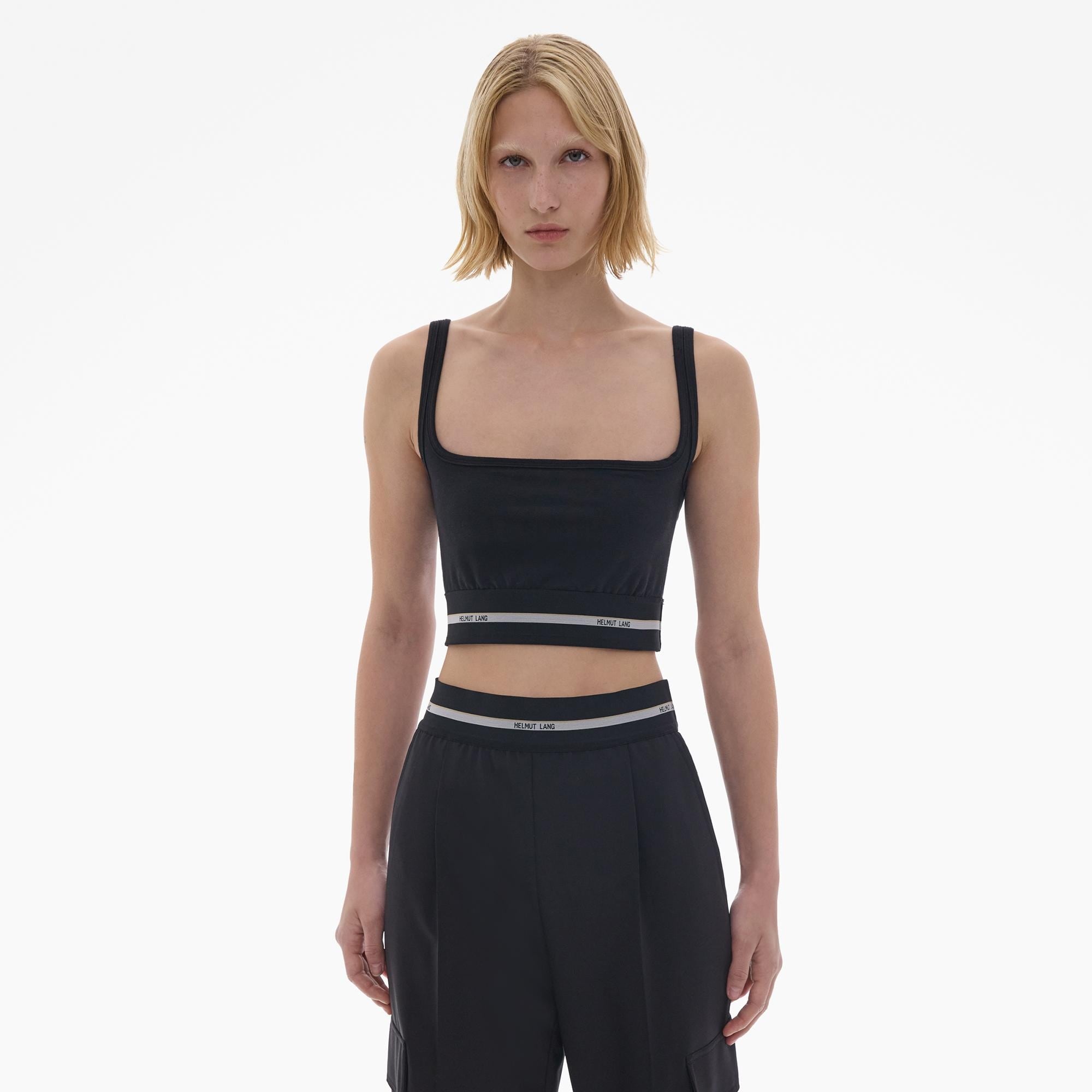 Helmut Lang Crop Top With Logo L at FORZIERI