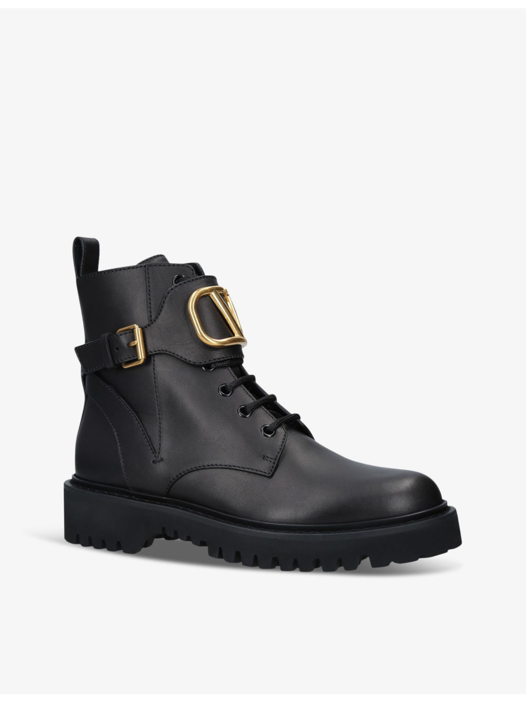 Logo-plaque leather ankle boots - 3