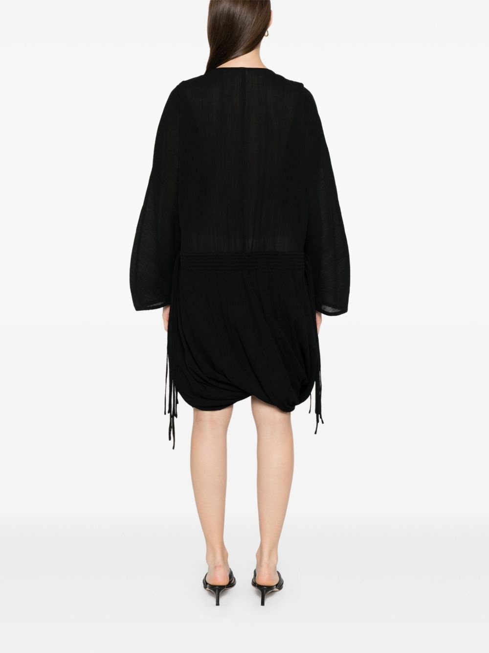 drawstring-waist dress - 4