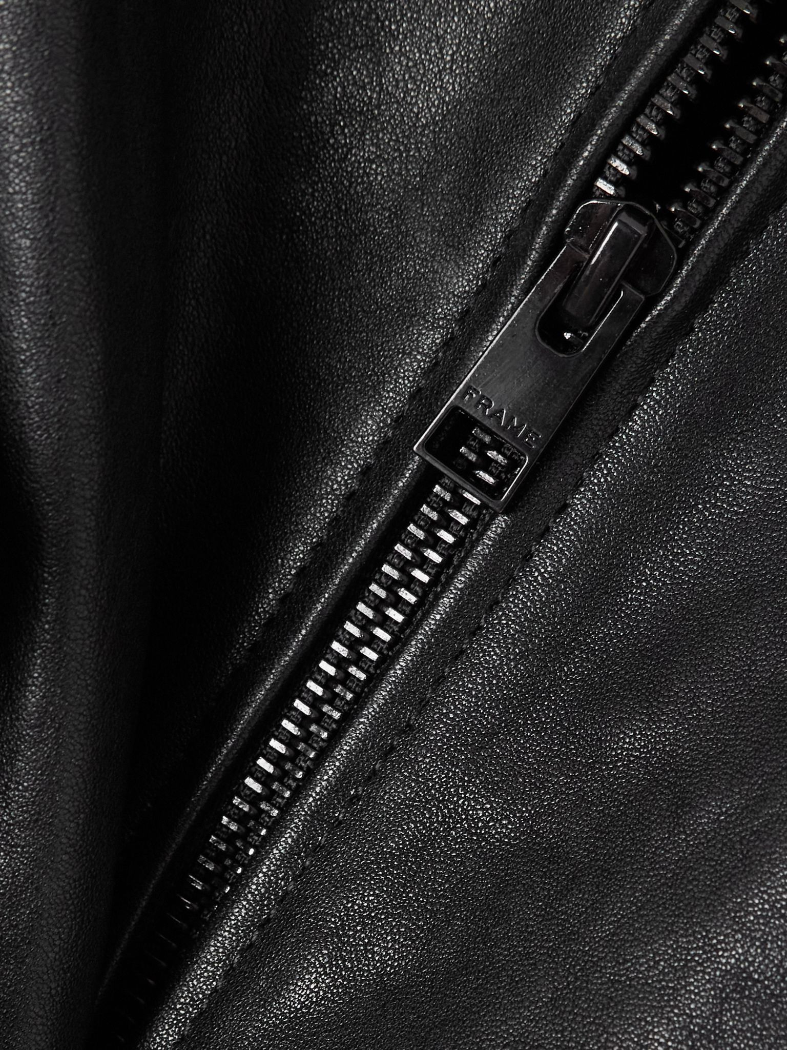 The Harrington leather jacket Black - 5