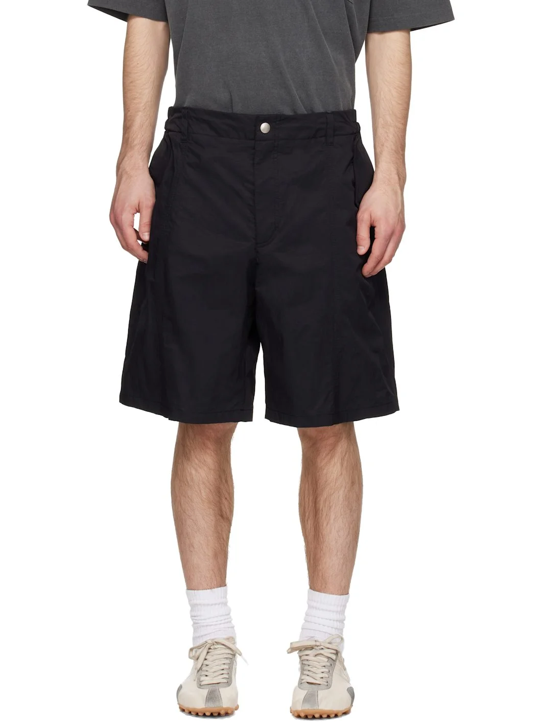 Black Nylon Shorts - 1