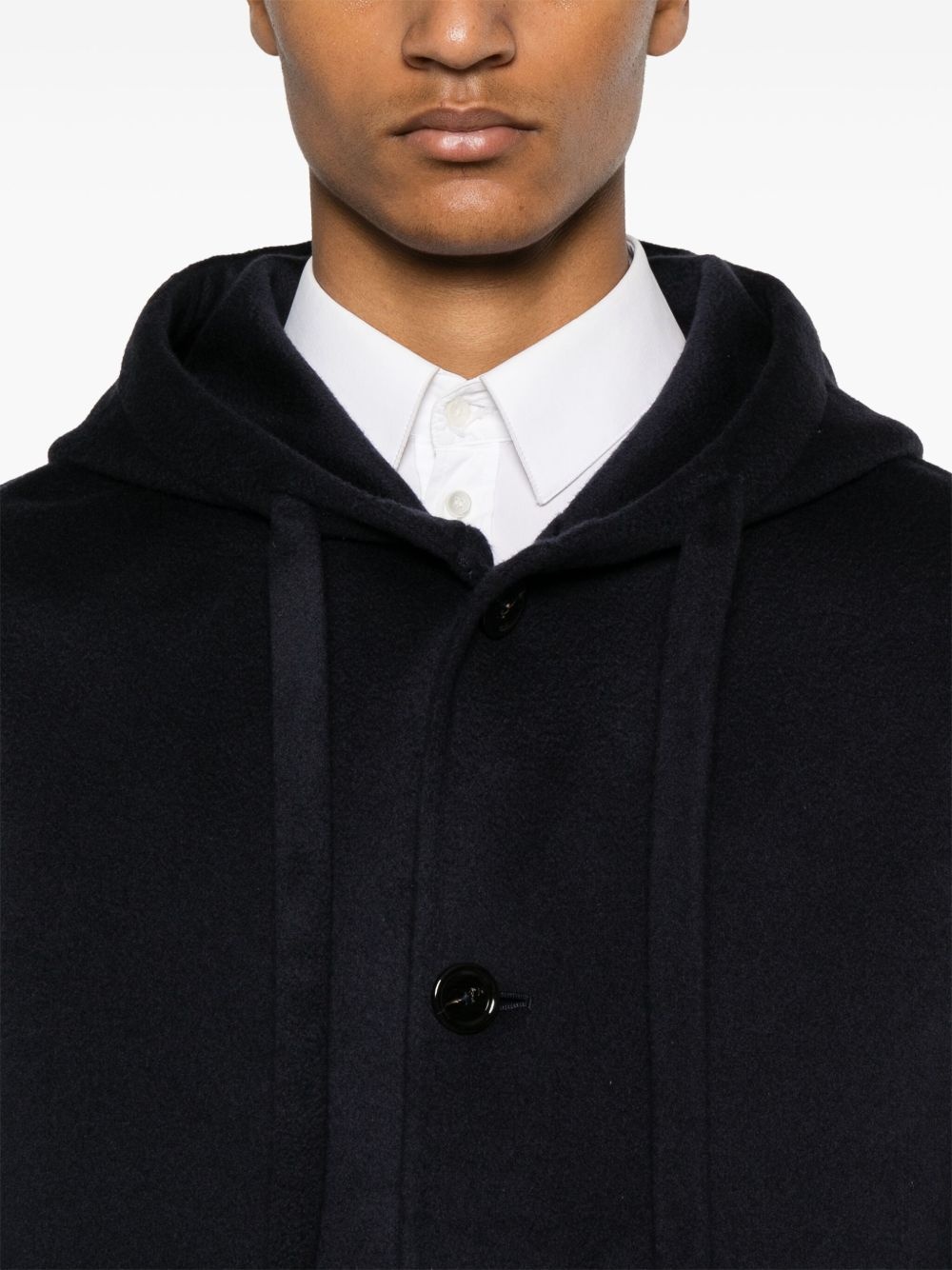 hooded wool coat - 5