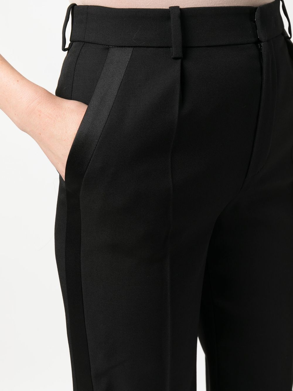 high-waisted straight-leg trousers - 5