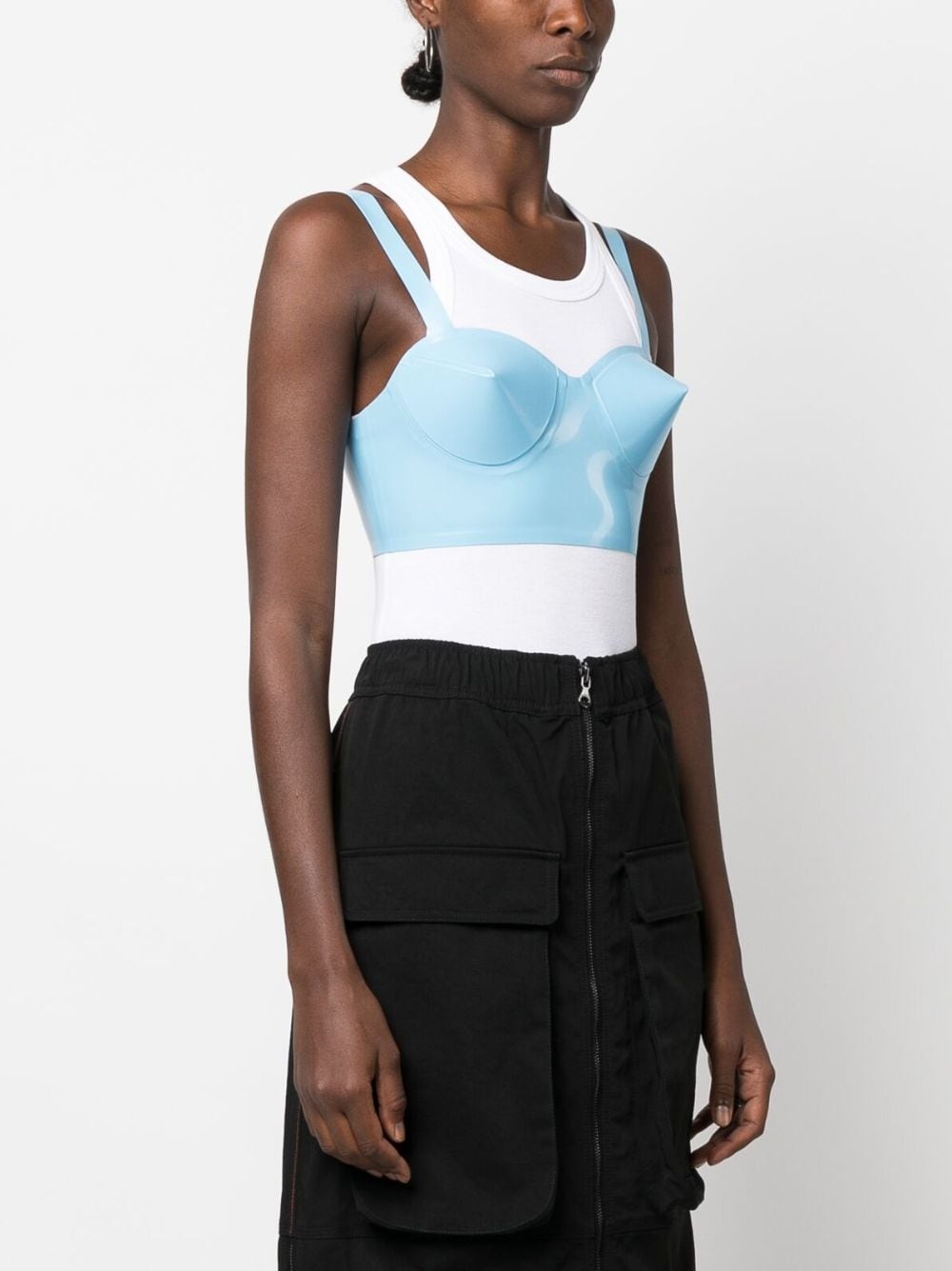 rubber cropped top - 3