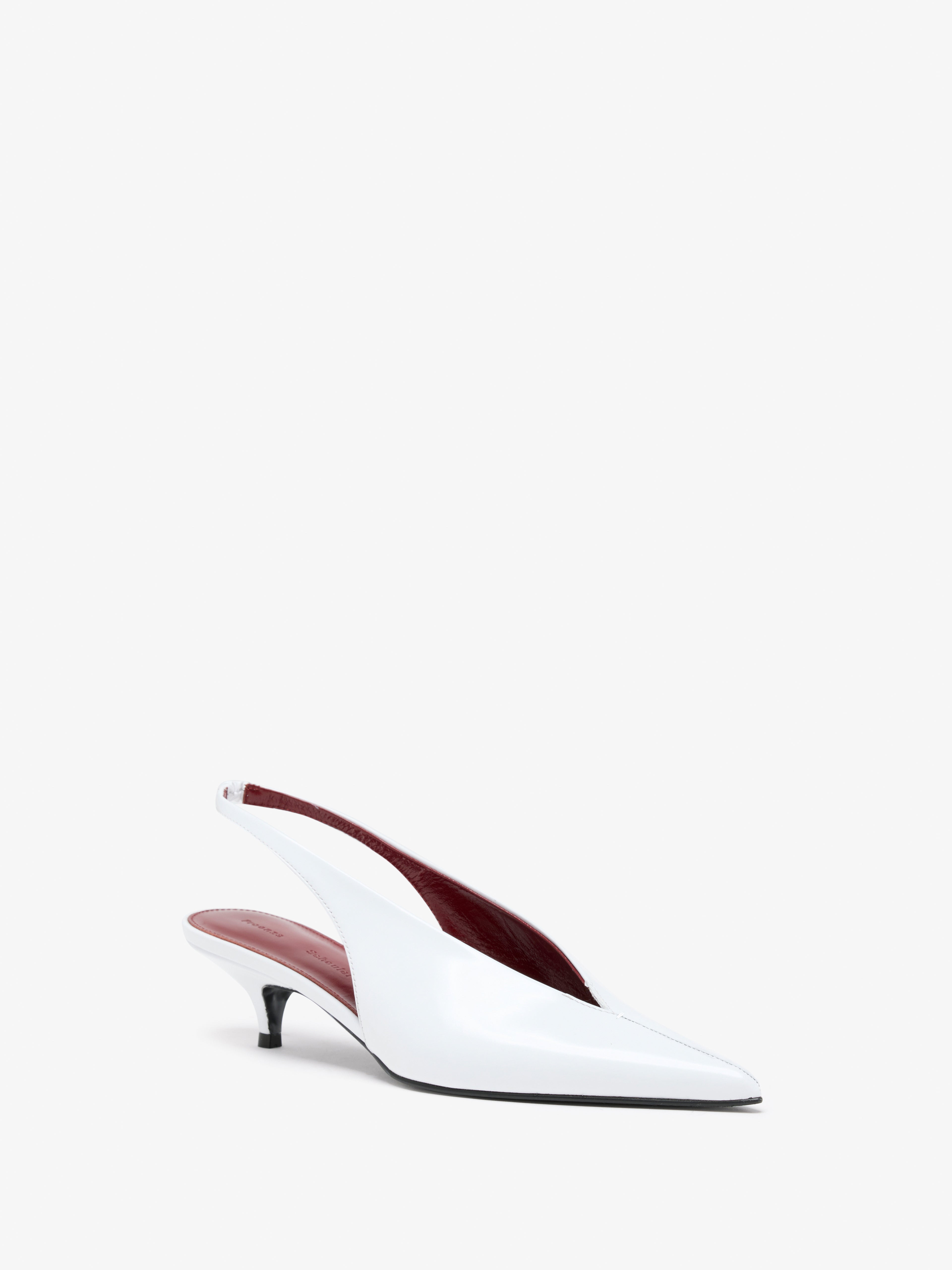 Slash Slingbacks in Polished Calf - 2