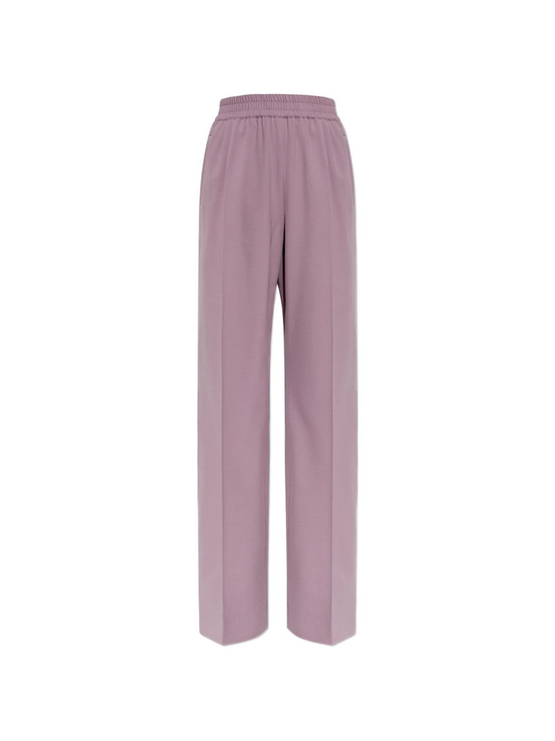 elasticated-waistband trousers 1