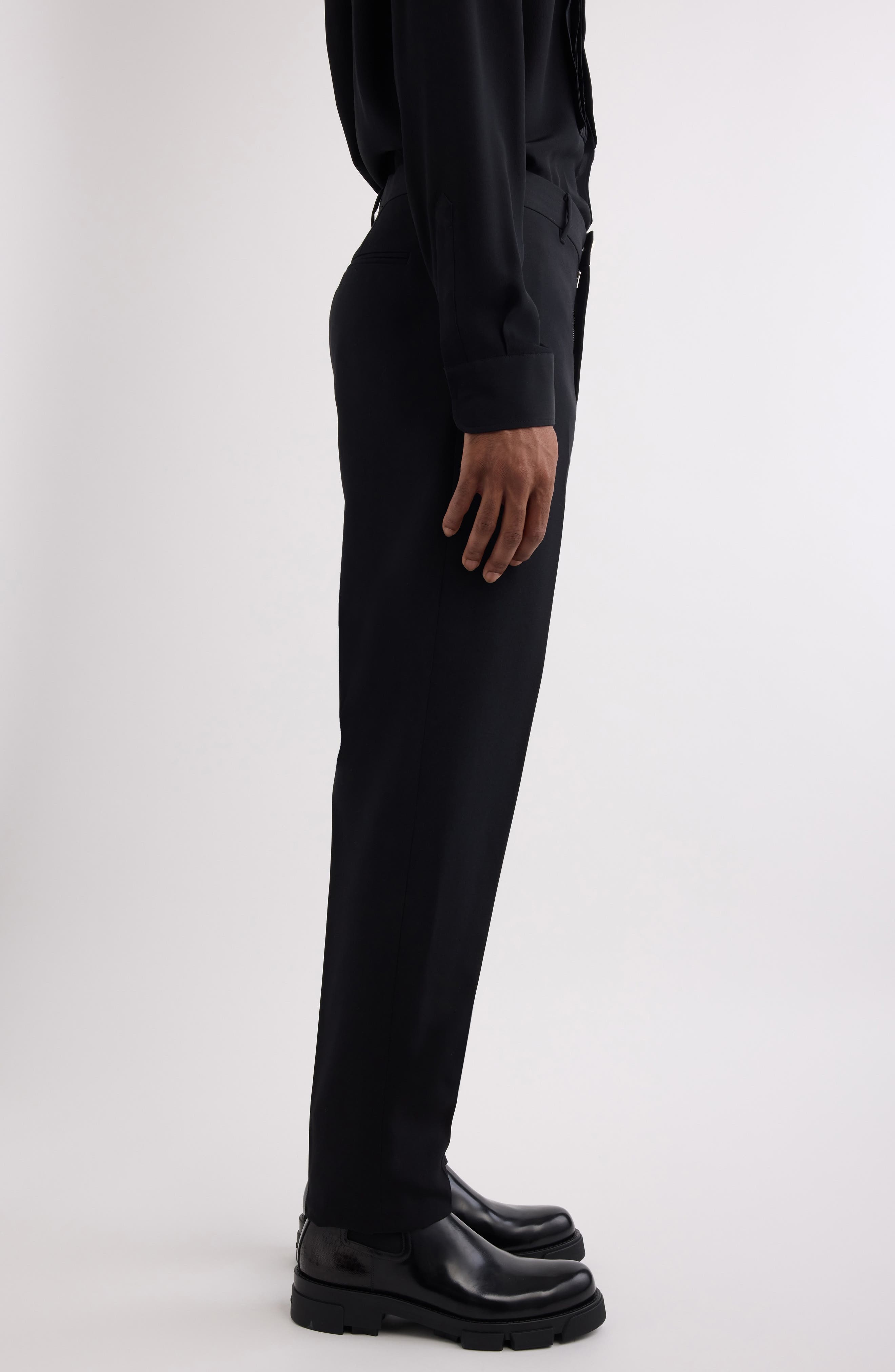 Givenchy New Metal Detail Wool Pants in Black at Nordstrom - 4