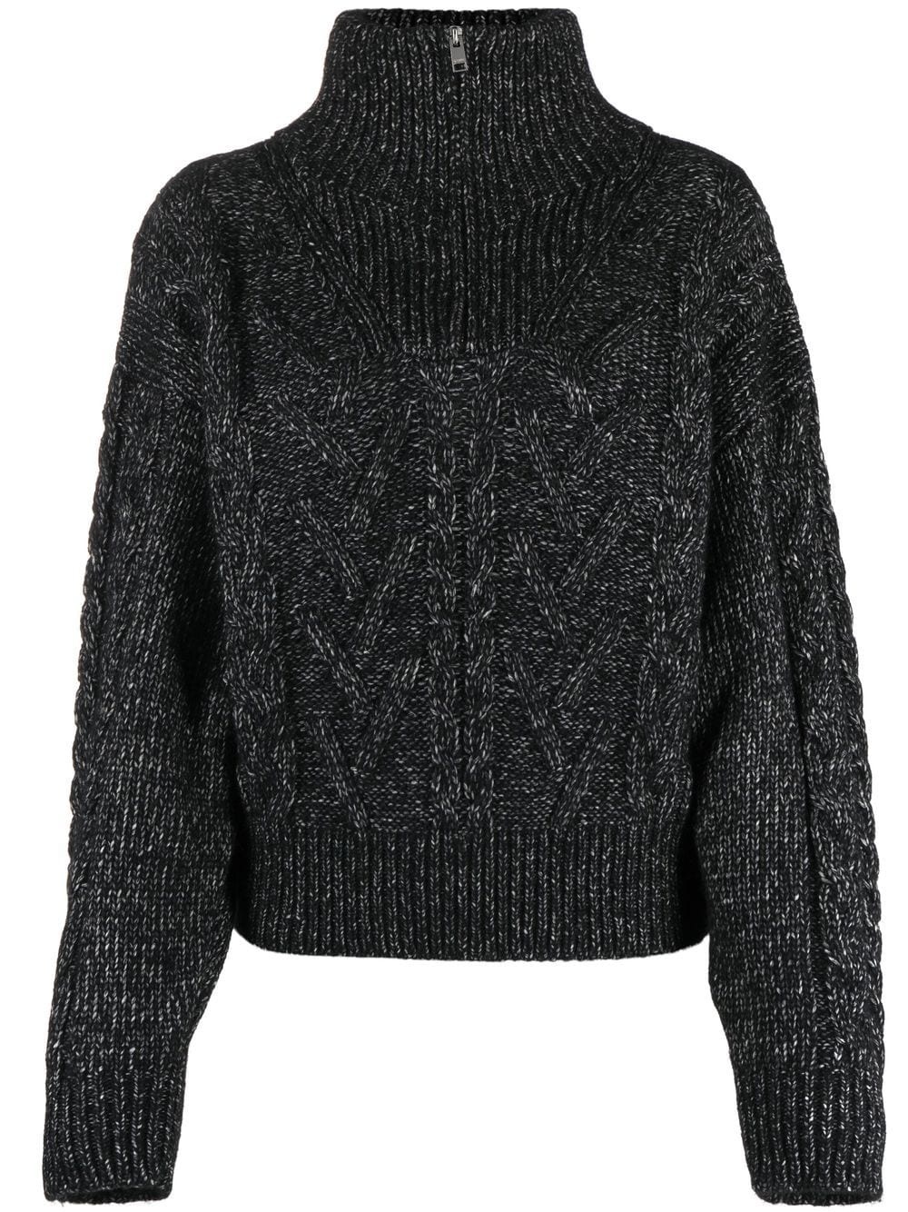 high-neck ribbed-knit jumper - 1